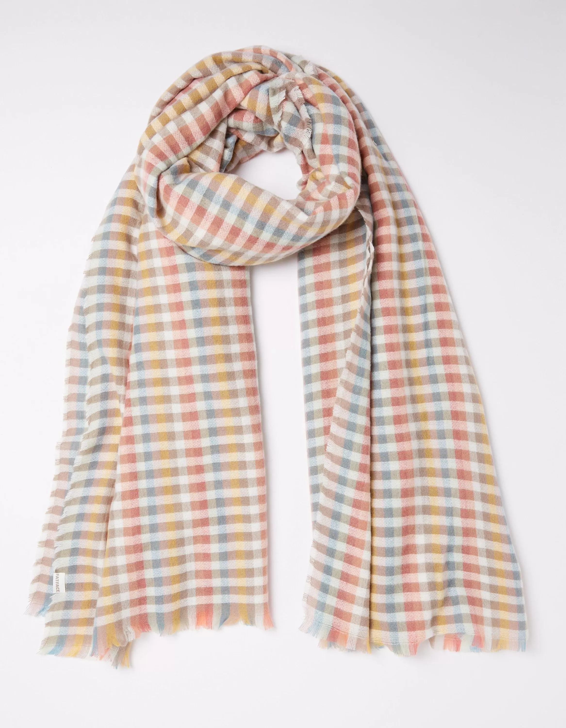 Clearance FatFace Bea Gingham Scarf Multi