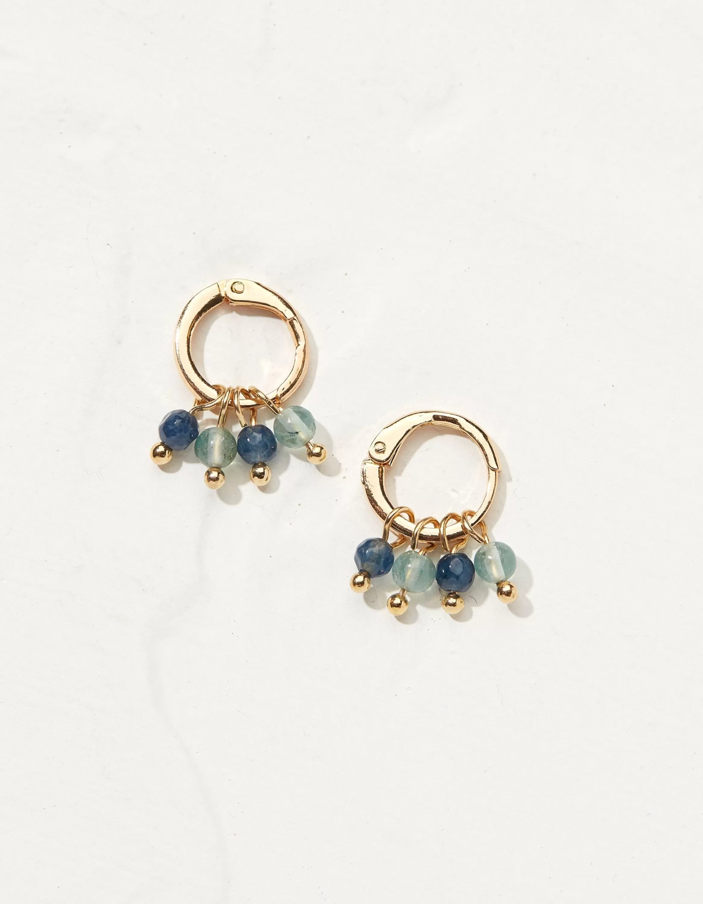 Discount FatFace Bead Huggy Hoops Blue