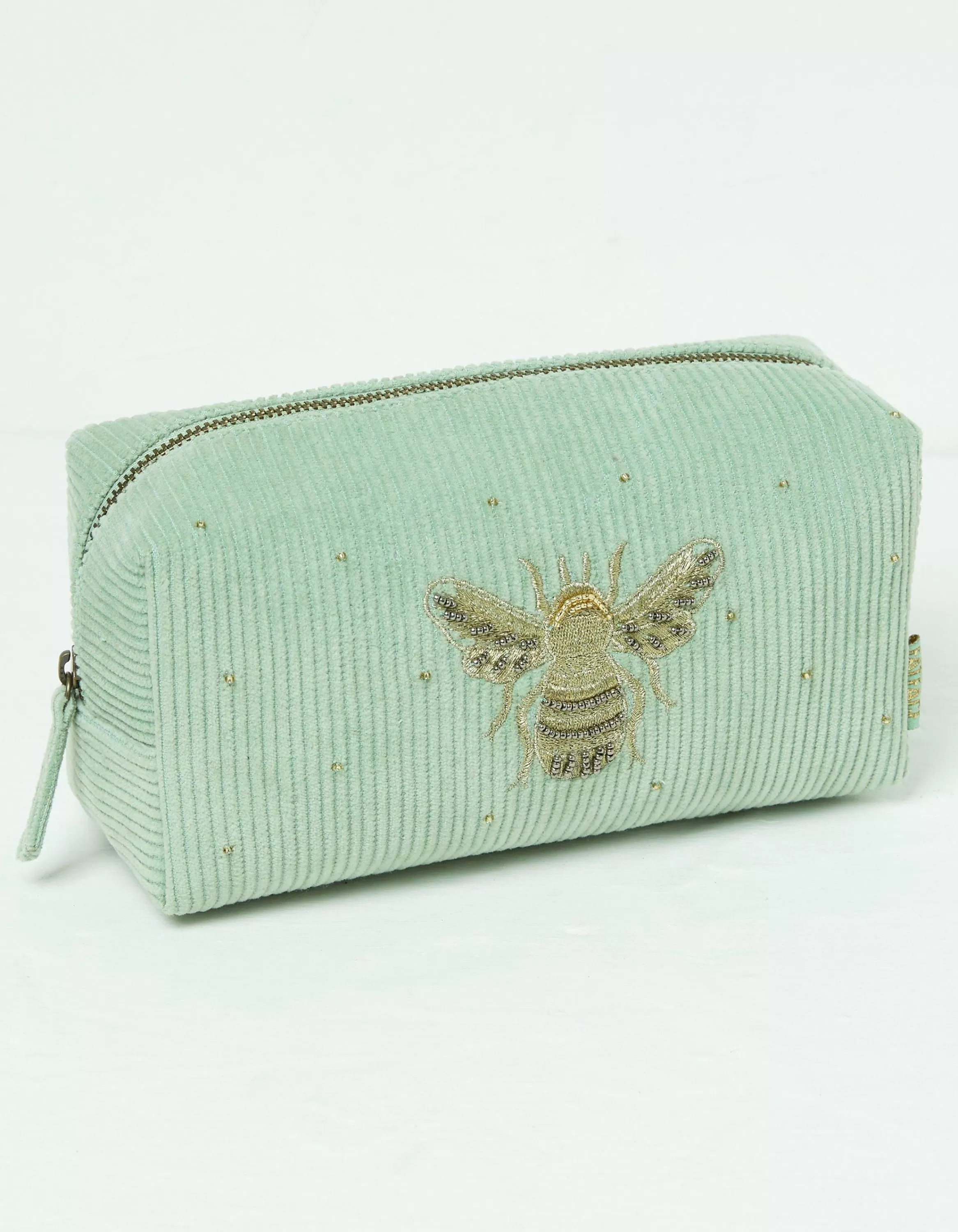 Outlet FatFace Bee Cord Make Up Bag Light Green