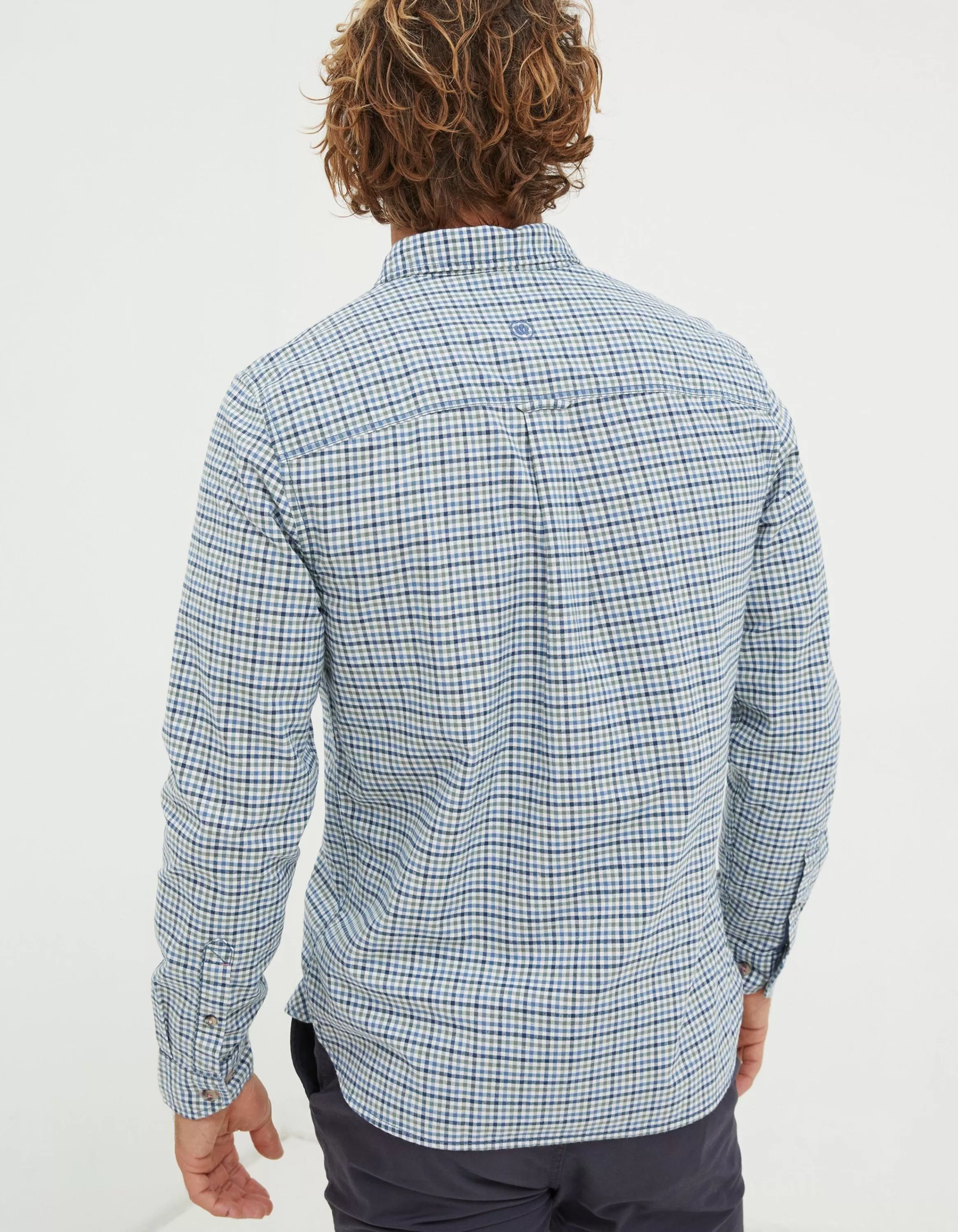 New FatFace Benton Gingham Shirt Blue