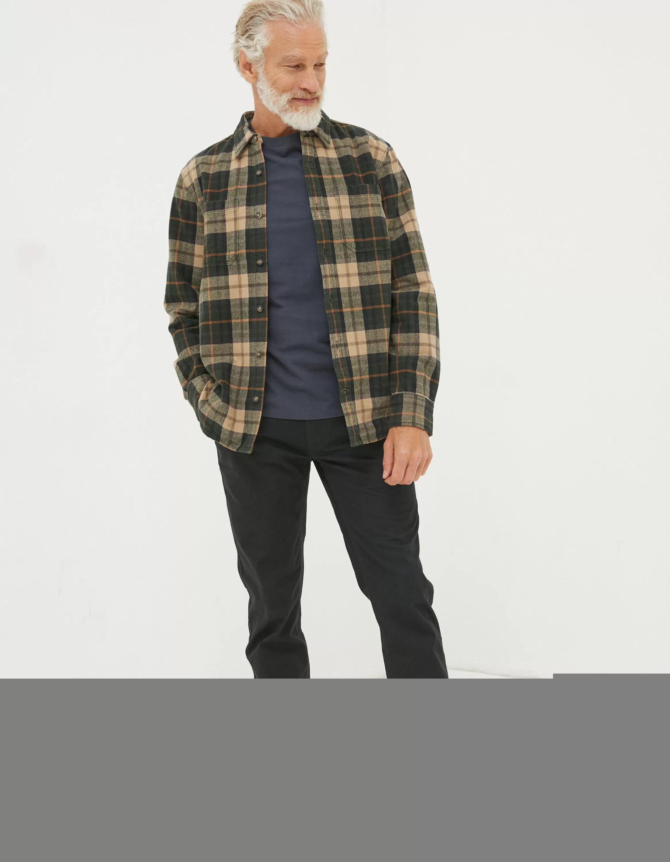 Sale FatFace Blake Check Shirt Dark Teal