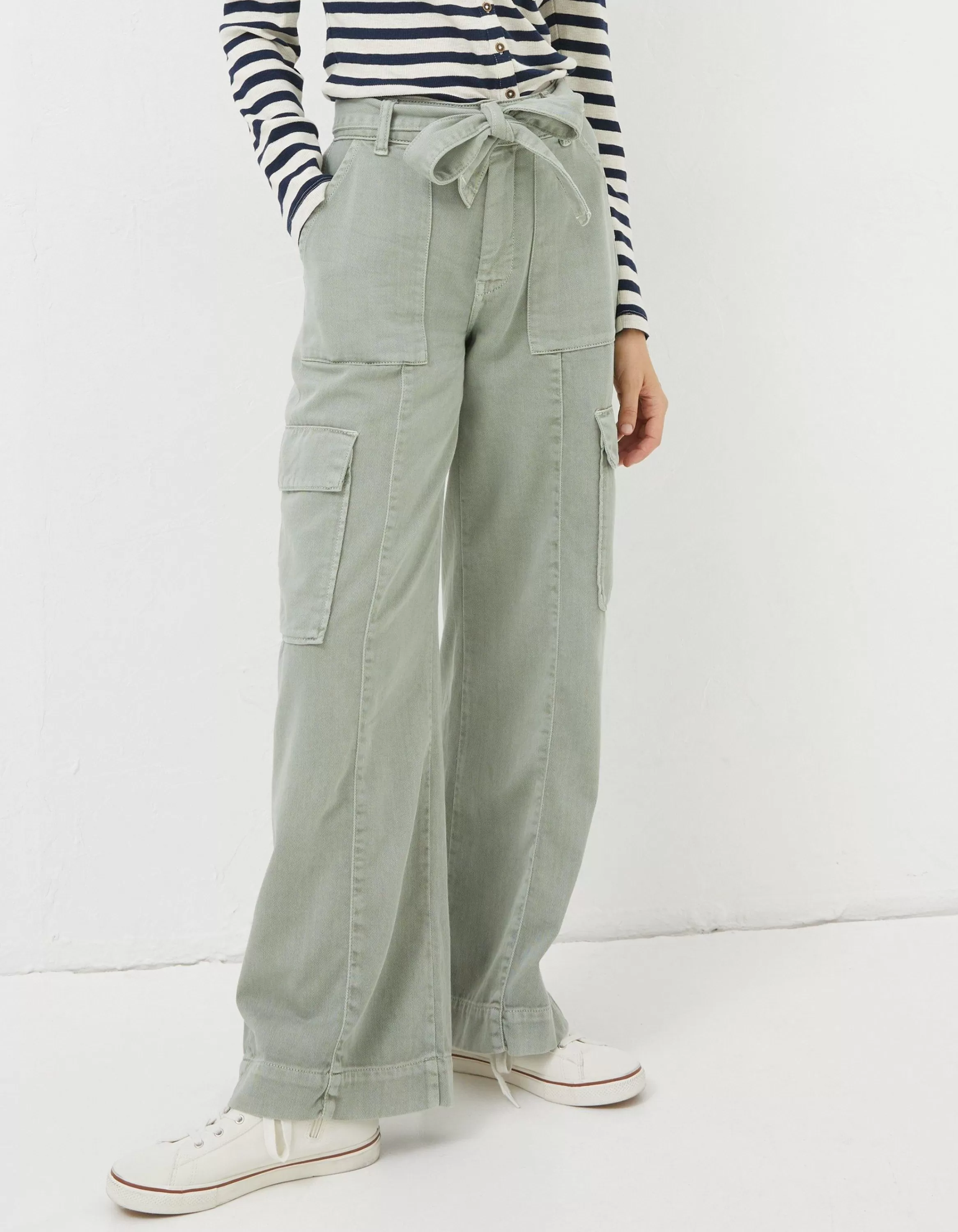 Store FatFace Bodi Belted Cargo Trouser Sage Green