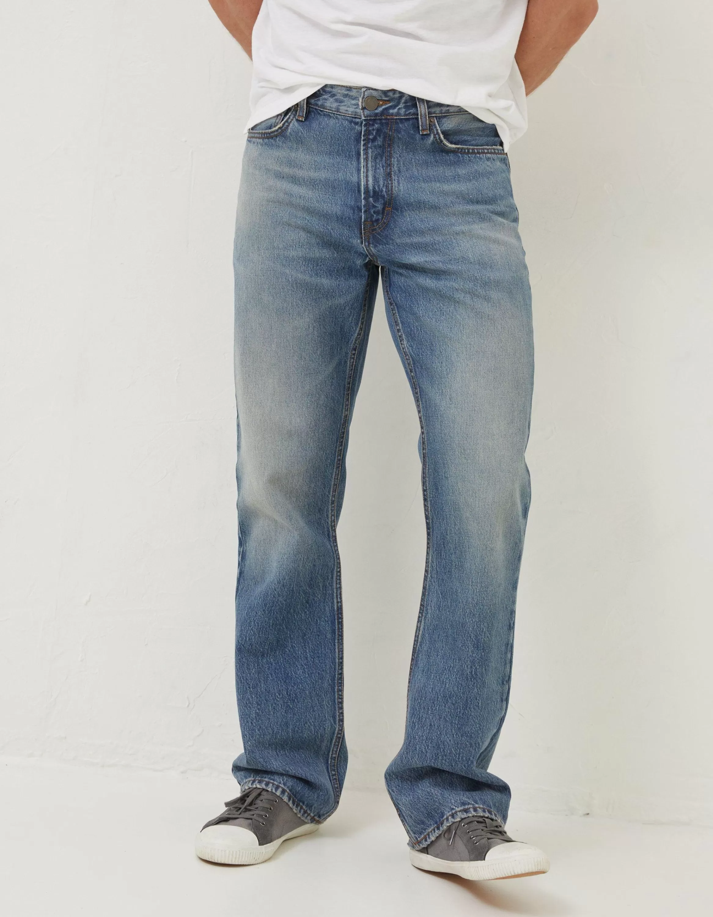 Cheap FatFace Bootcut Authentic Wash Jeans Denim