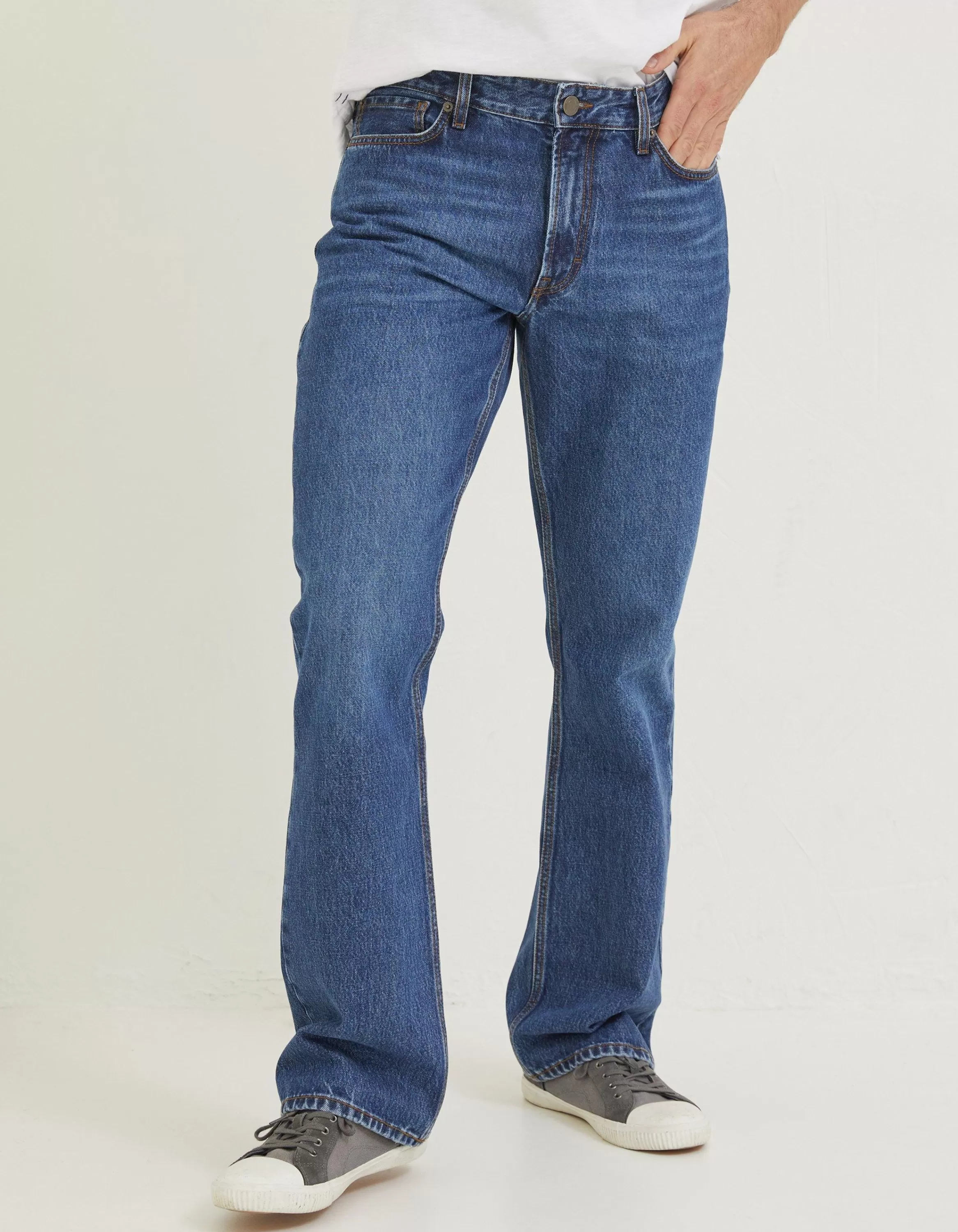 Cheap FatFace Bootcut Stone Wash Jeans Denim