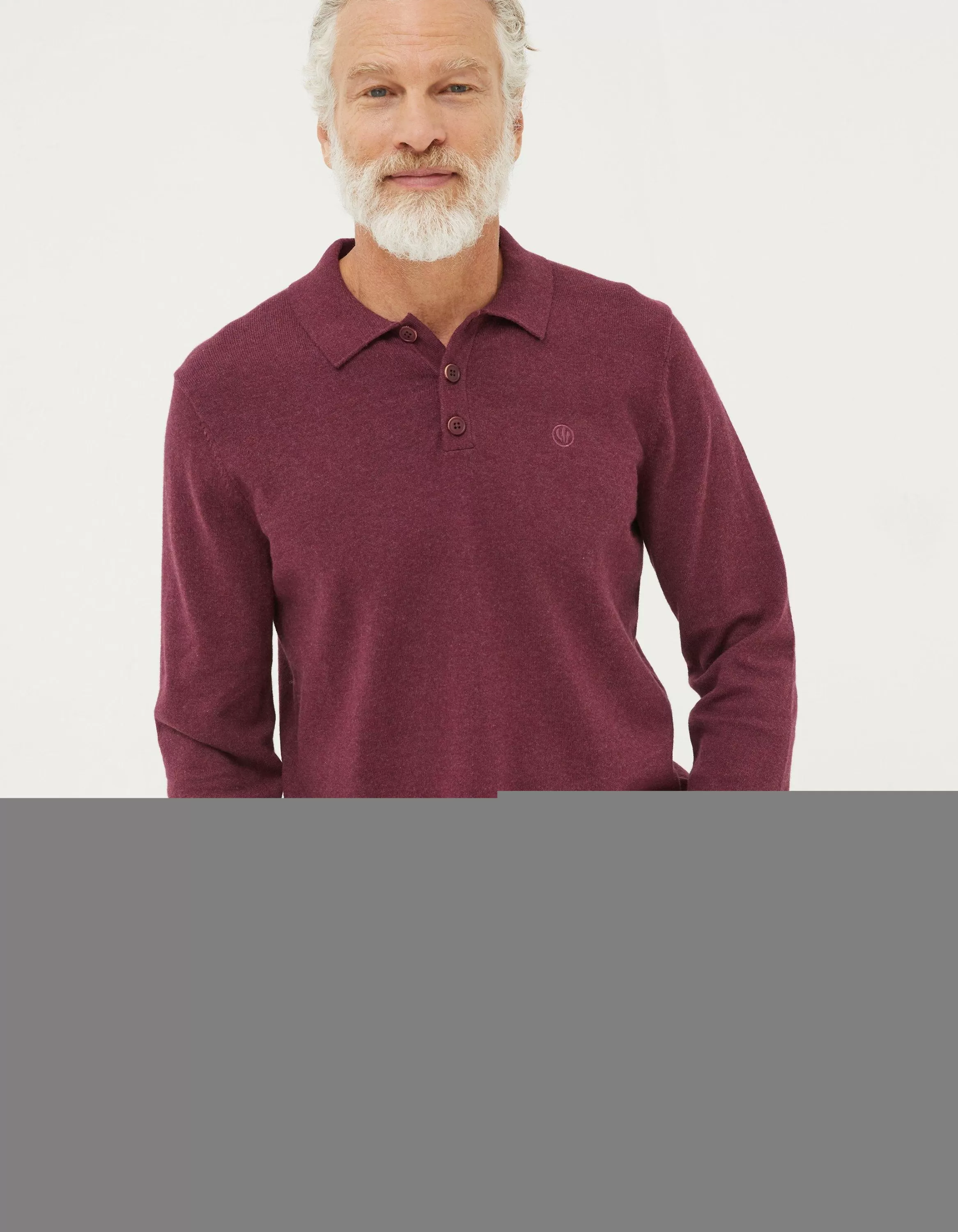 Outlet FatFace Braunton Collared Jumper Plum