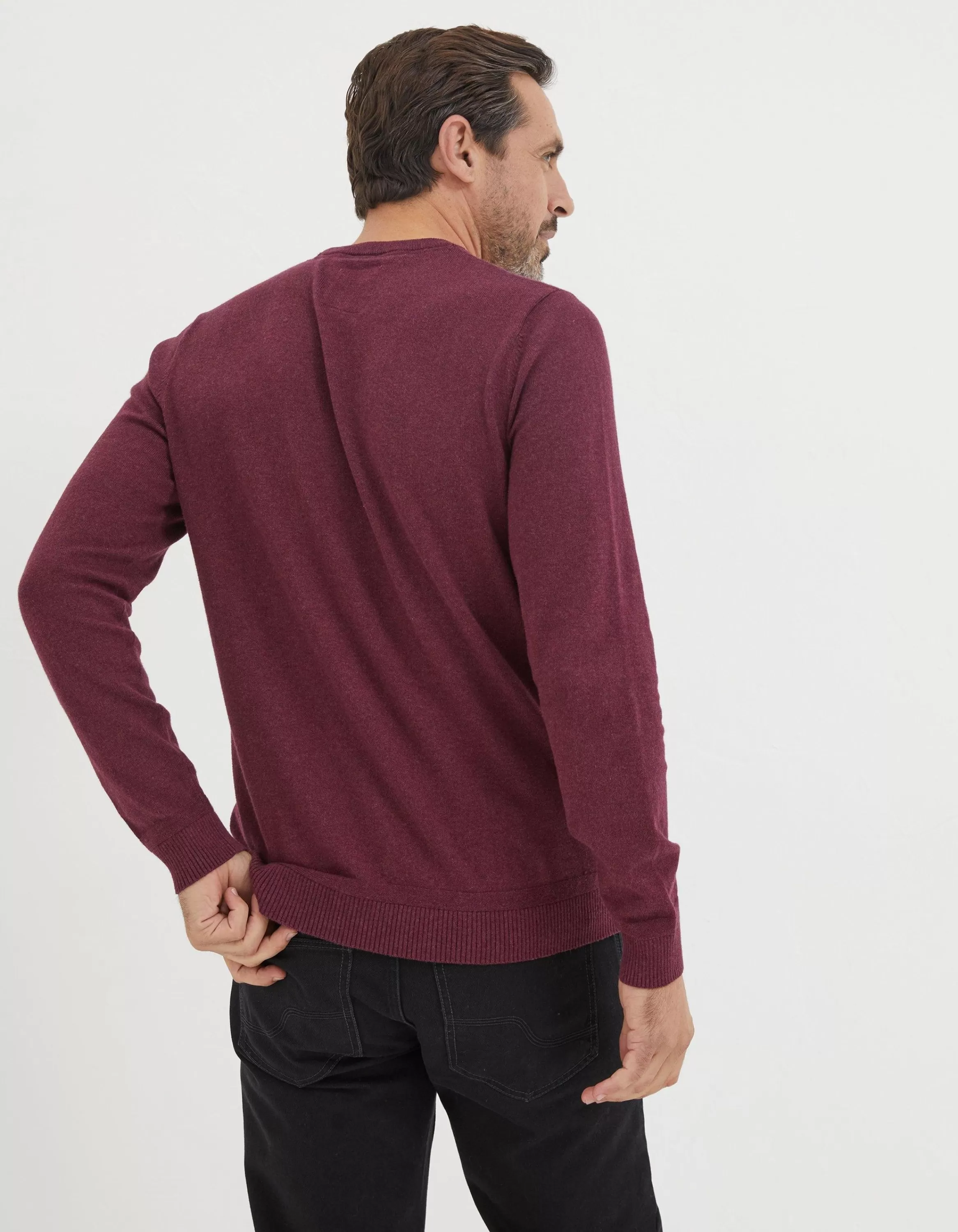 Cheap FatFace Braunton Crew Jumper Plum