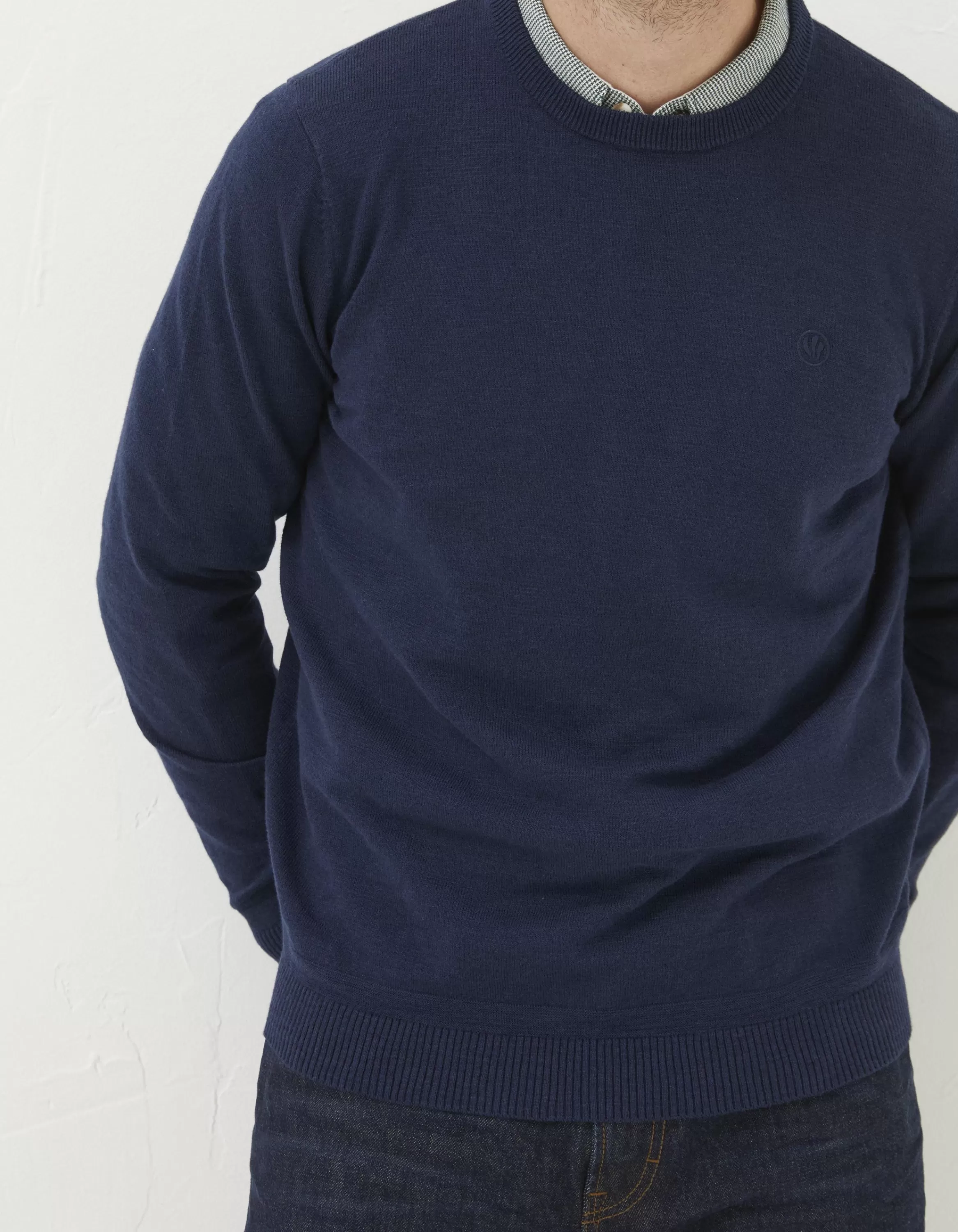 Discount FatFace Braunton Crew Jumper Navy