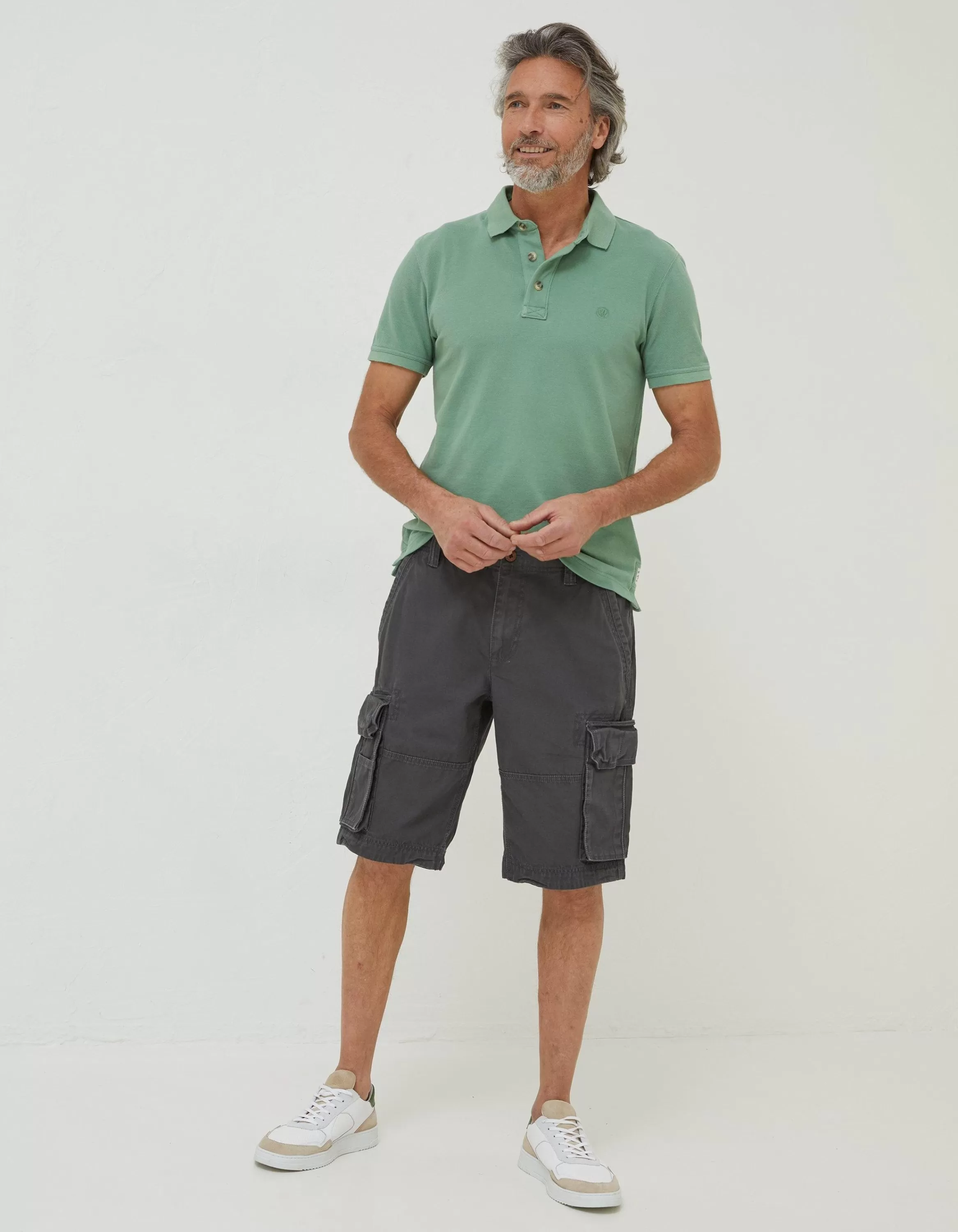 Cheap FatFace Breakyard Cargo Shorts Dark Grey