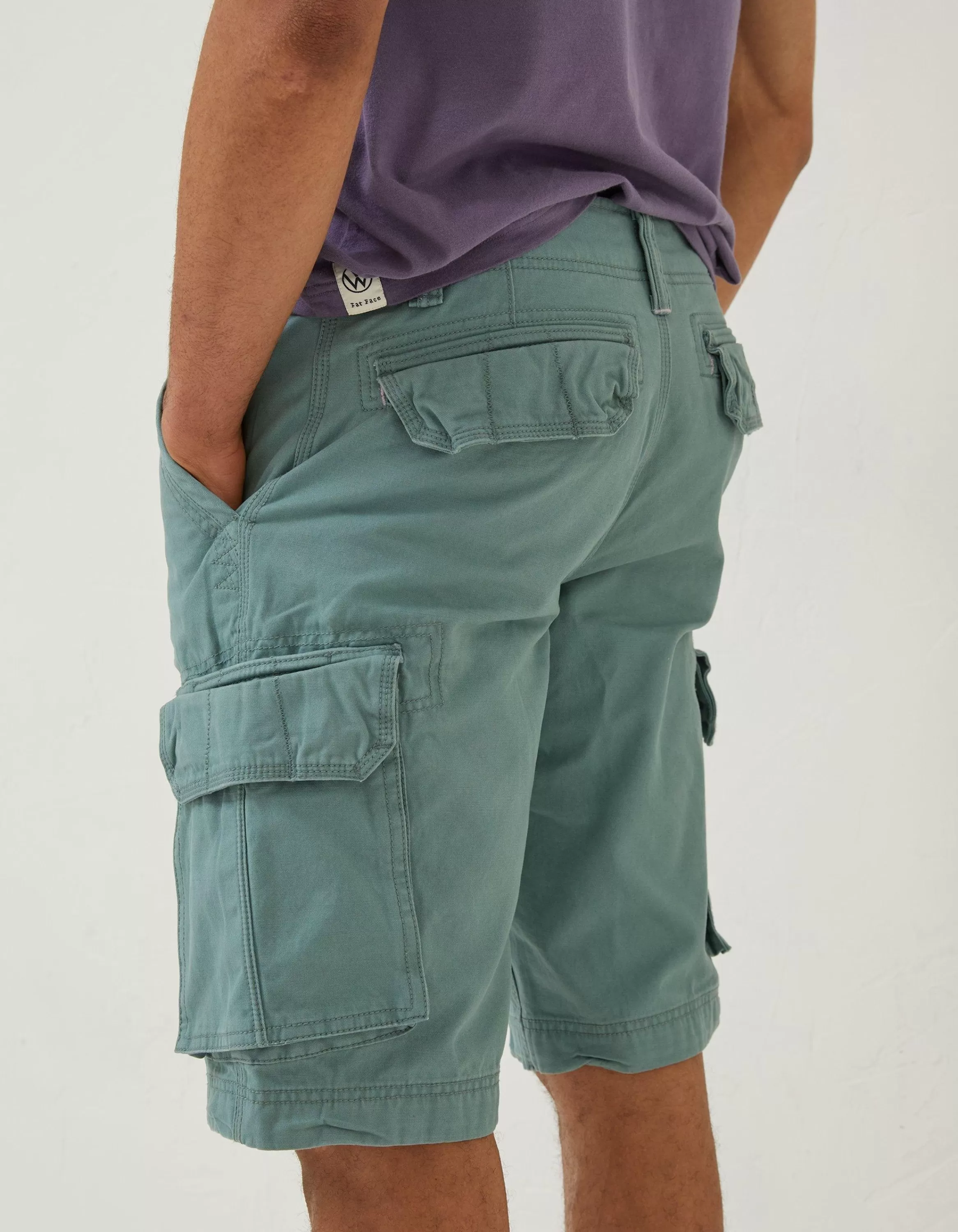 New FatFace Breakyard Cargo Shorts Green Haze