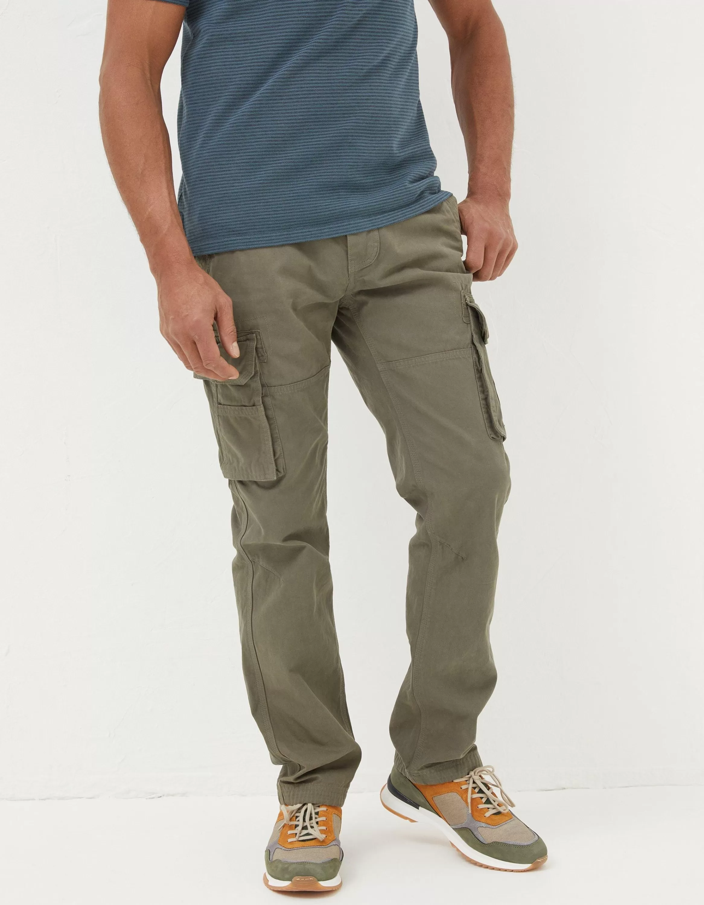 Discount FatFace Breakyard Cargo Trousers Olive Green