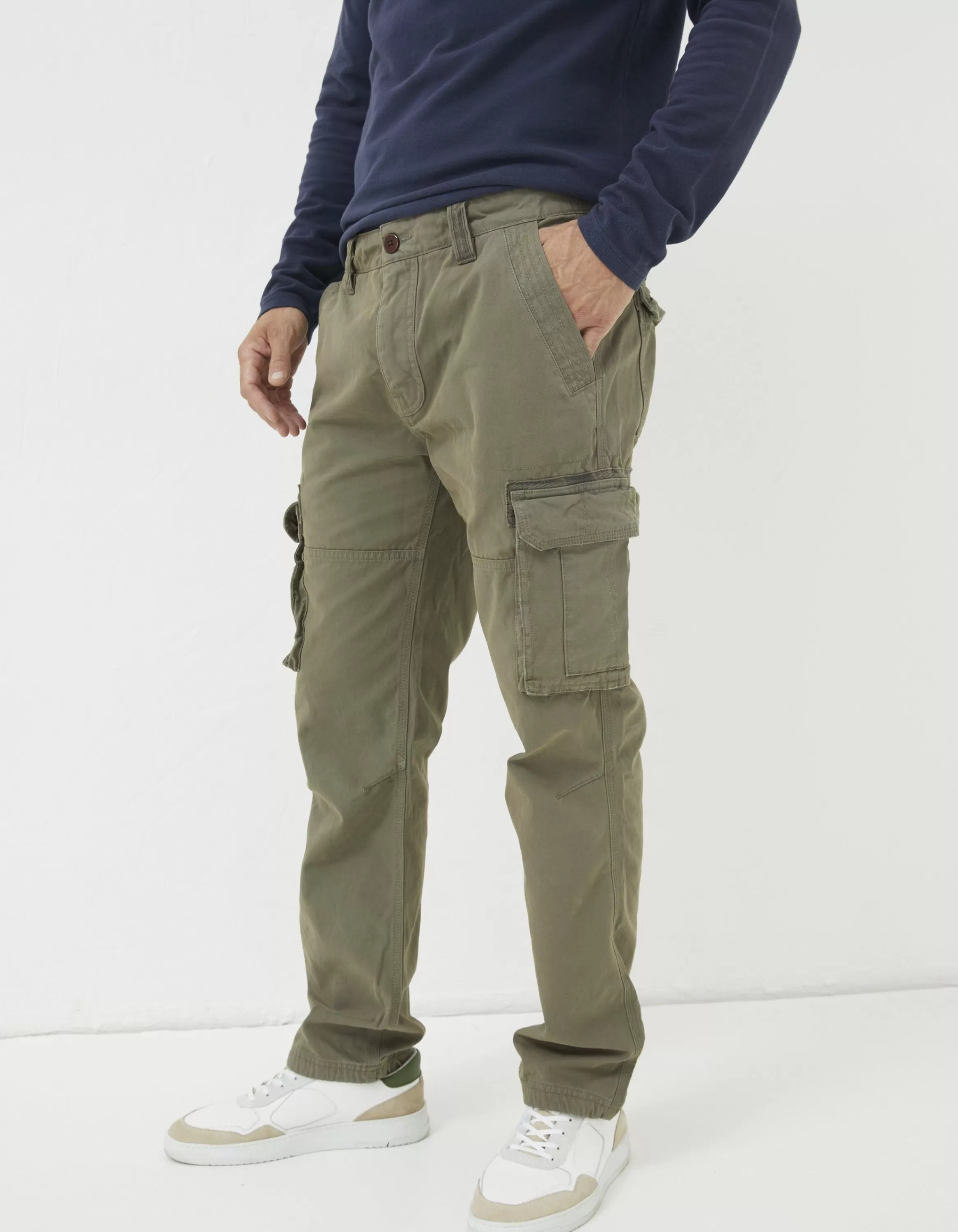 Discount FatFace Breakyard Cargo Trousers Olive Green