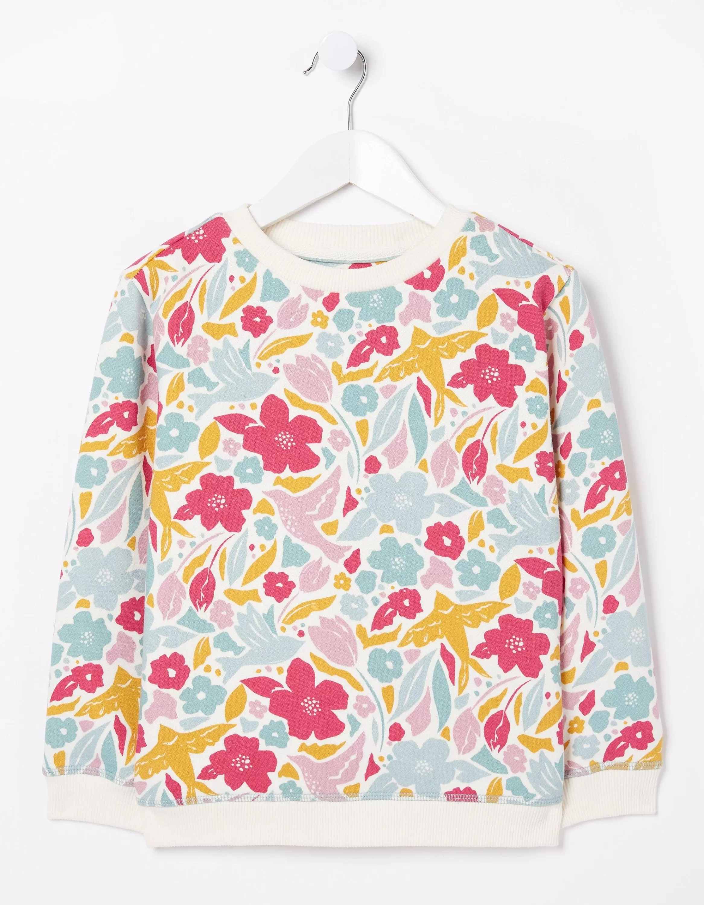 Cheap FatFace Bright Blooms Crew Sweatshirt Multi Colour