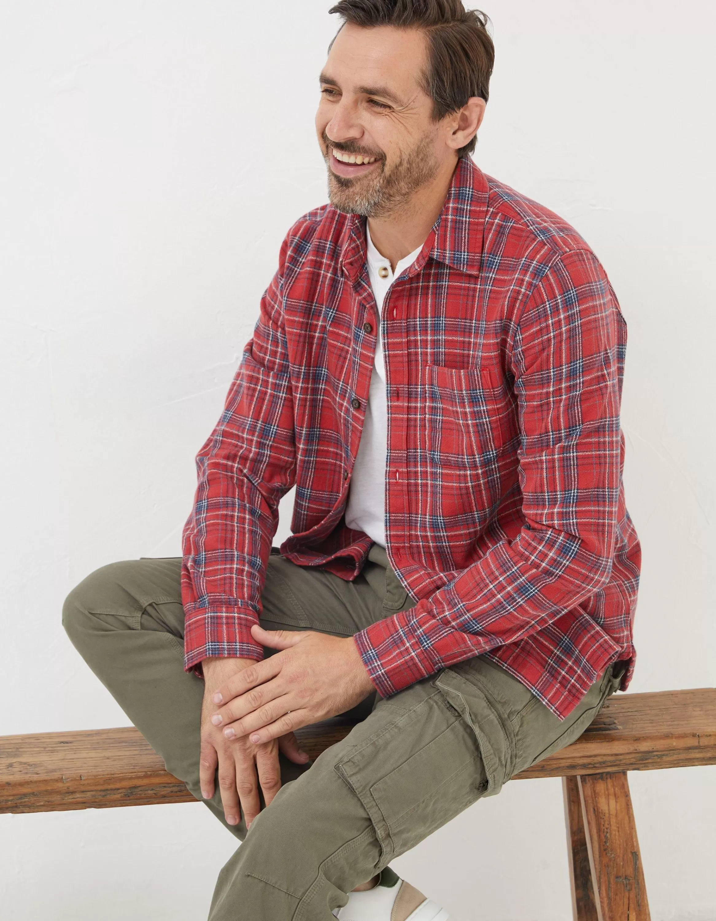 Best FatFace Broadfield Check Shirt Red