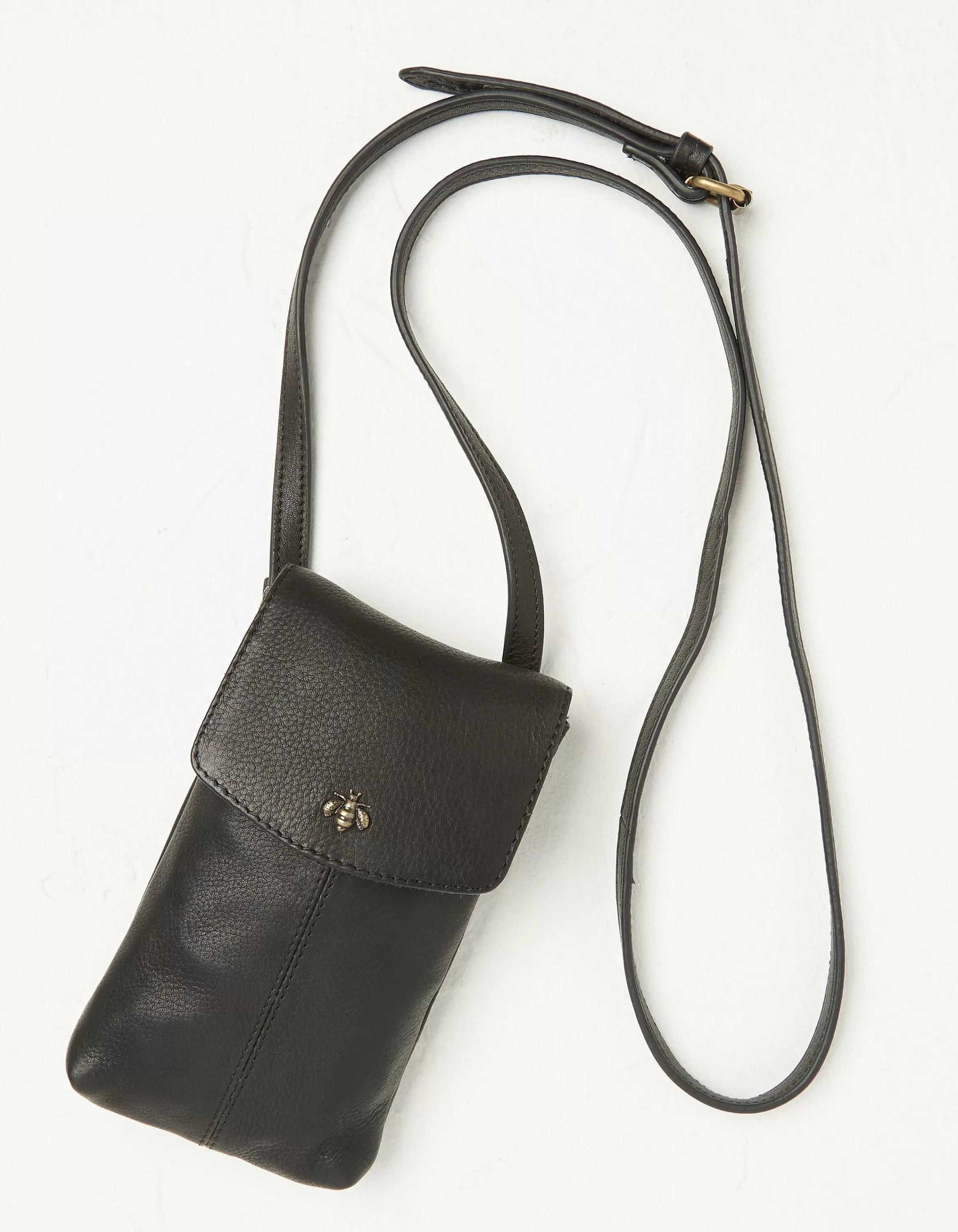 New FatFace Bronte Bee Phone Bag Black