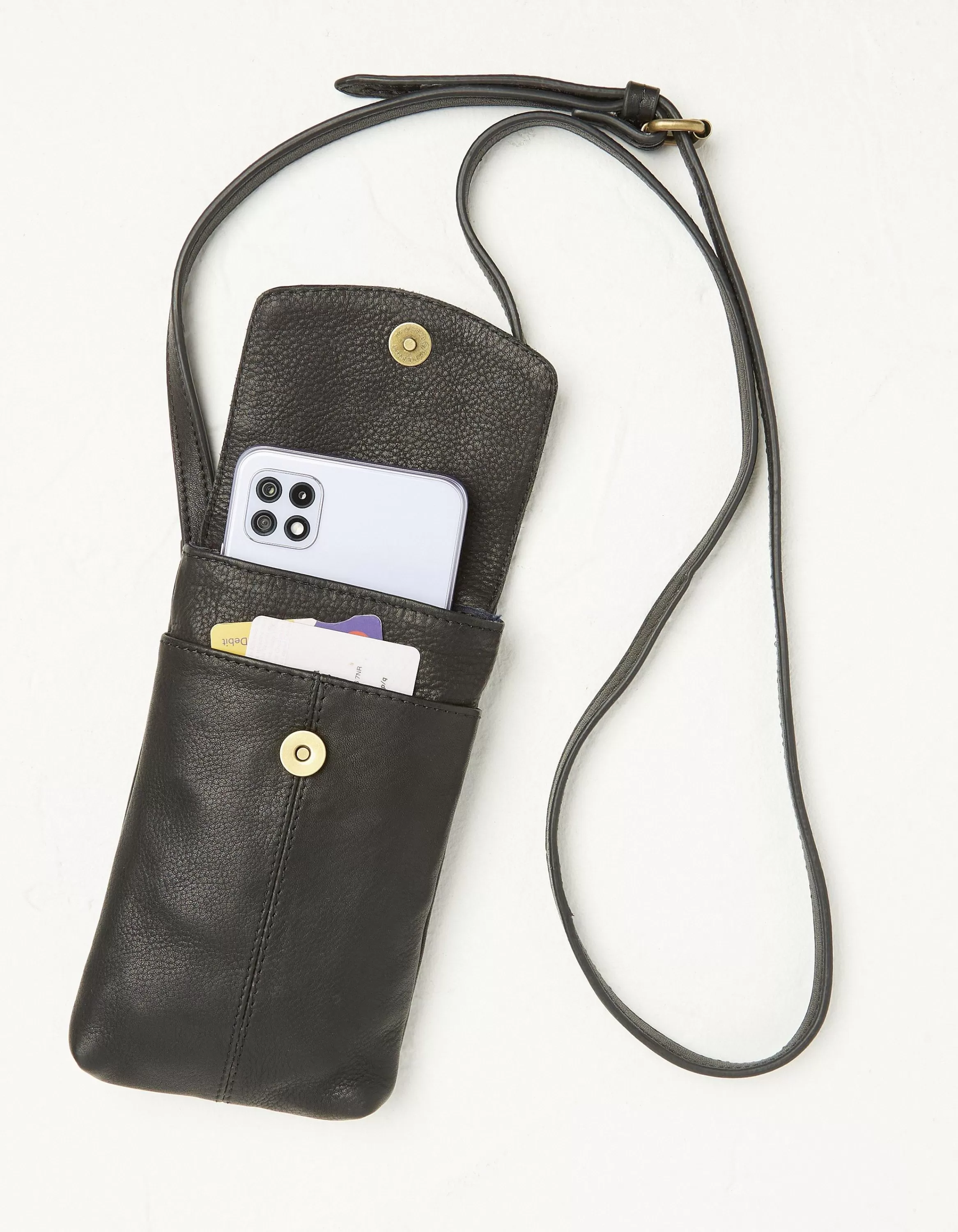 New FatFace Bronte Bee Phone Bag Black