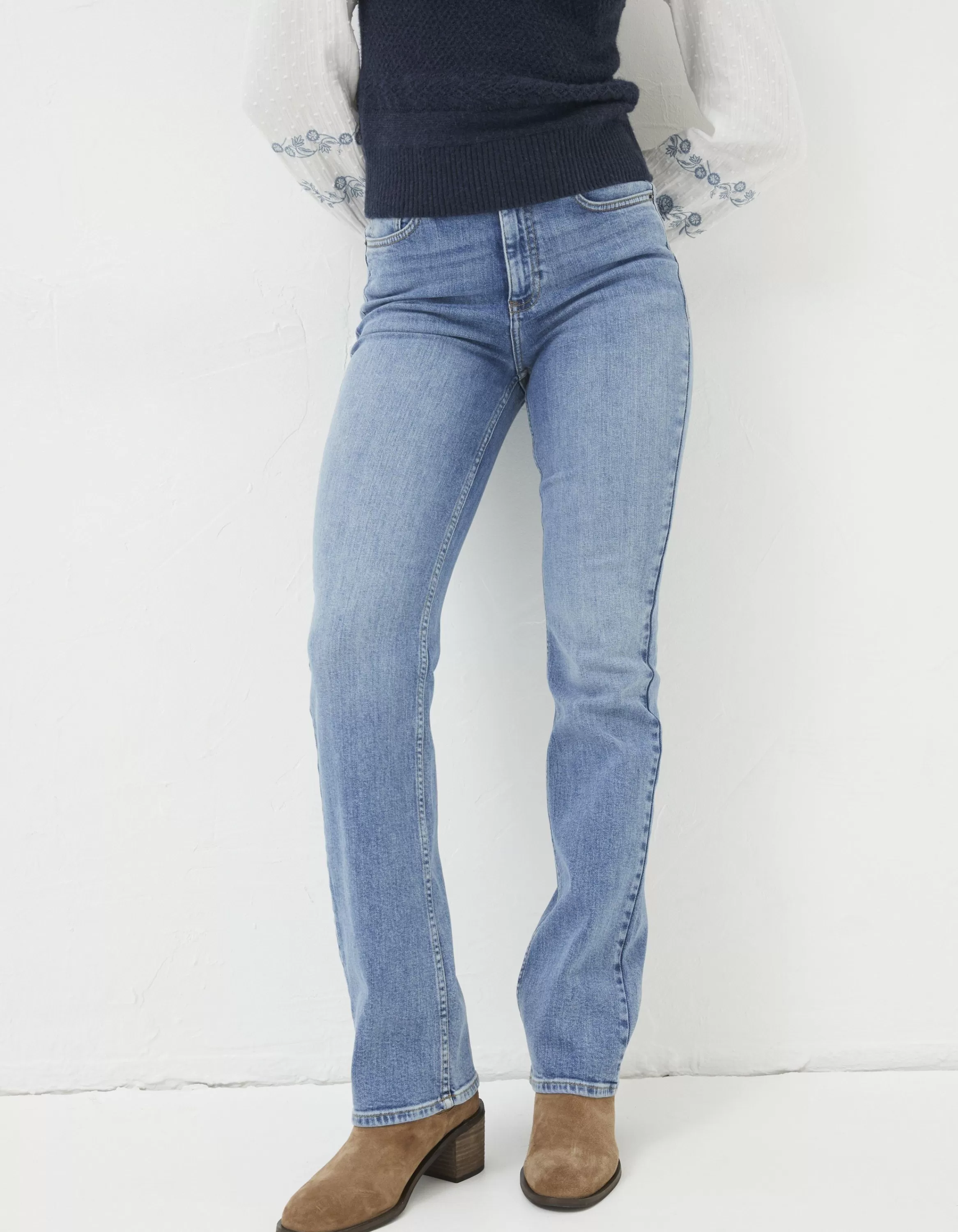 Shop FatFace Brooke Bootcut Mid Blue