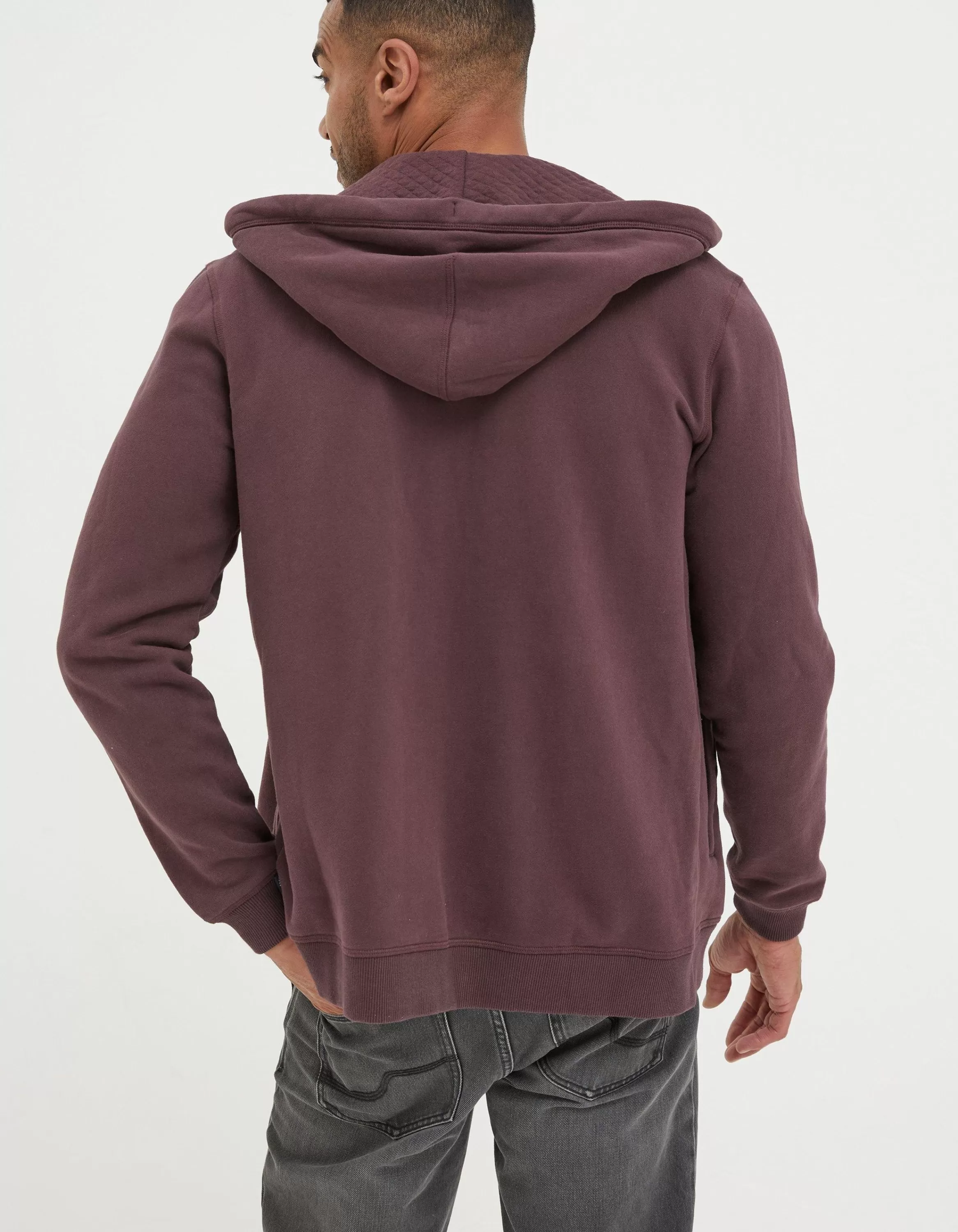 New FatFace Brooke Zip Through Hoodie Plum