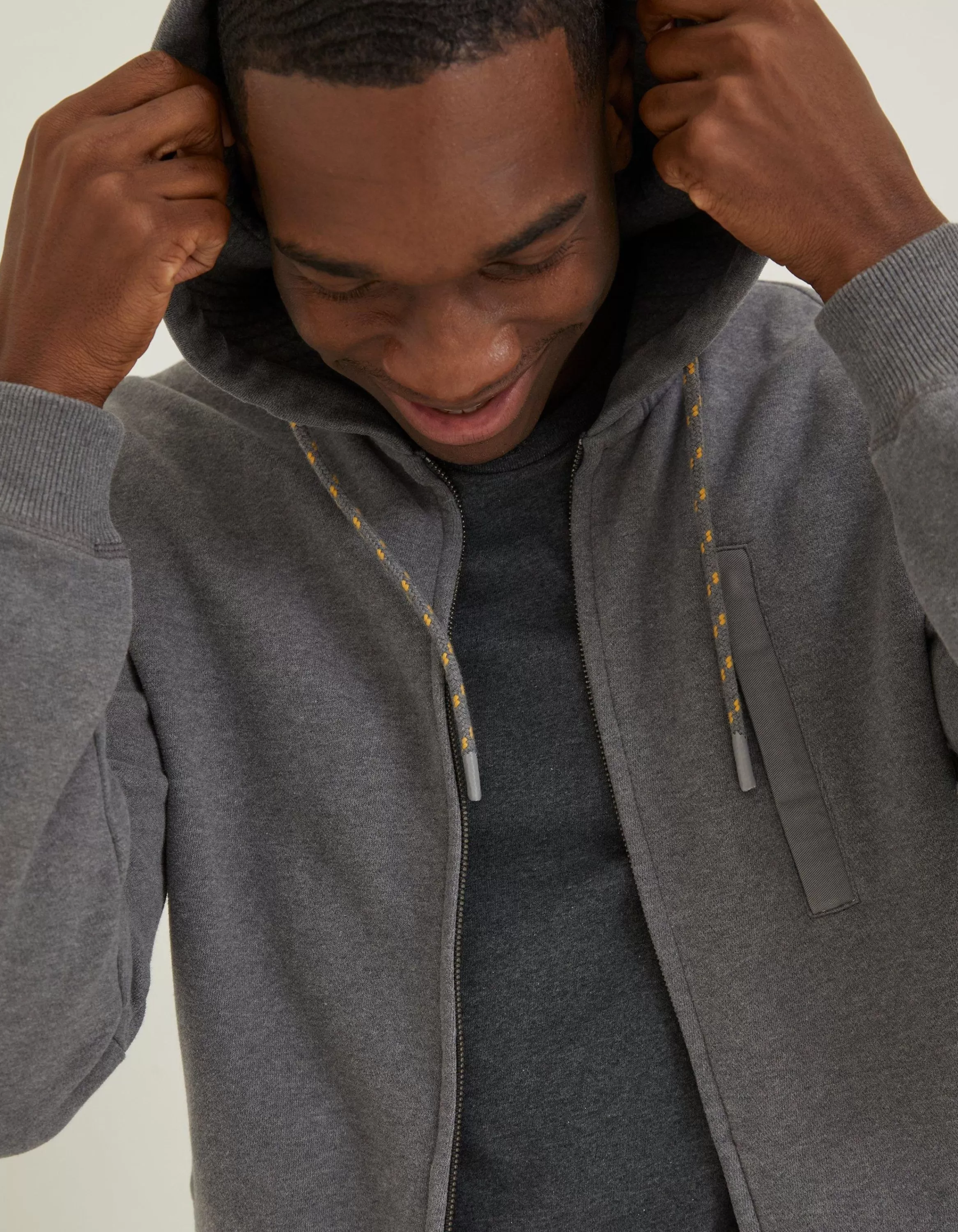 New FatFace Brooke Zip Through Hoodie Grey Marl