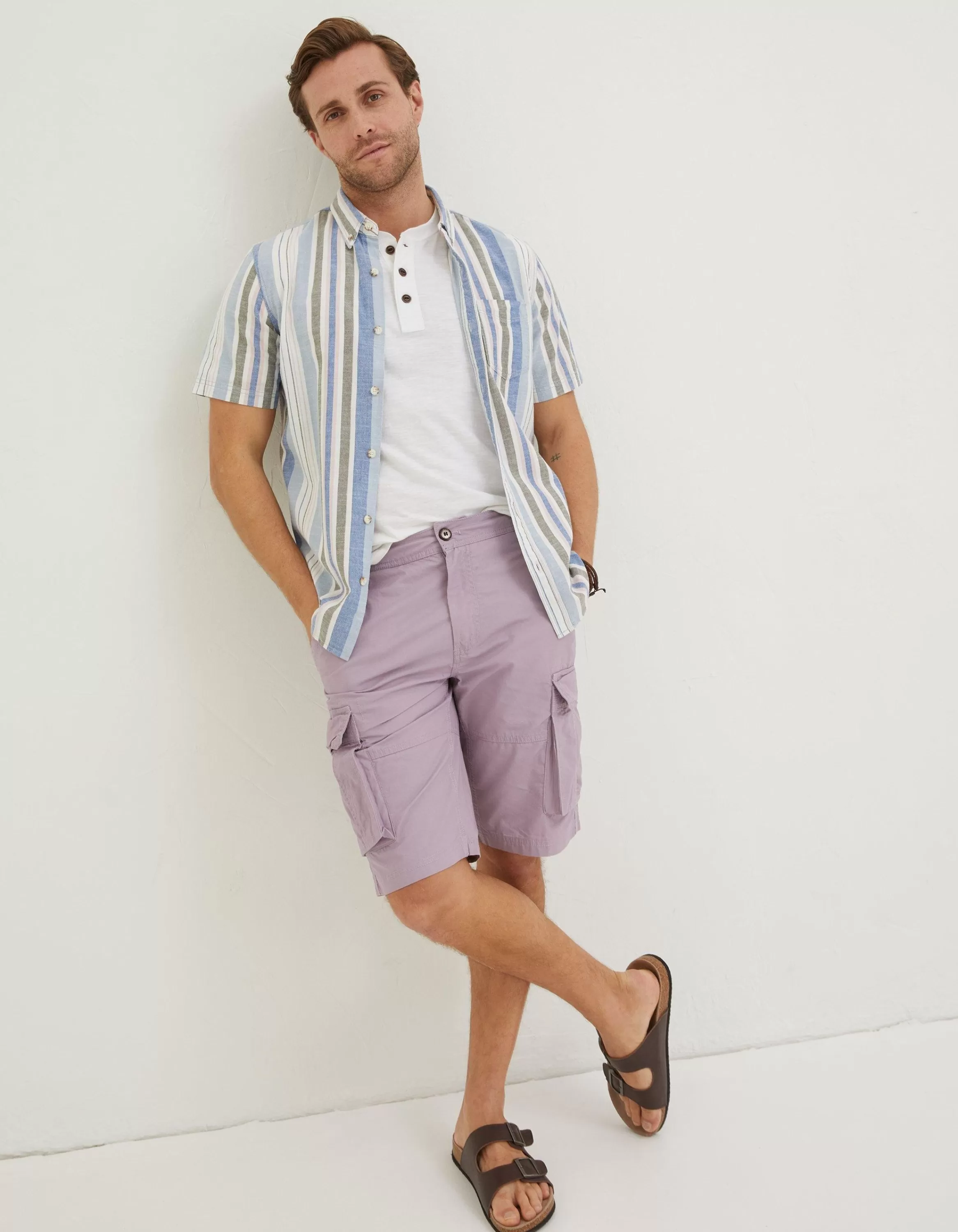 Best Sale FatFace Bude Lightweight Cargo Shorts Lilac