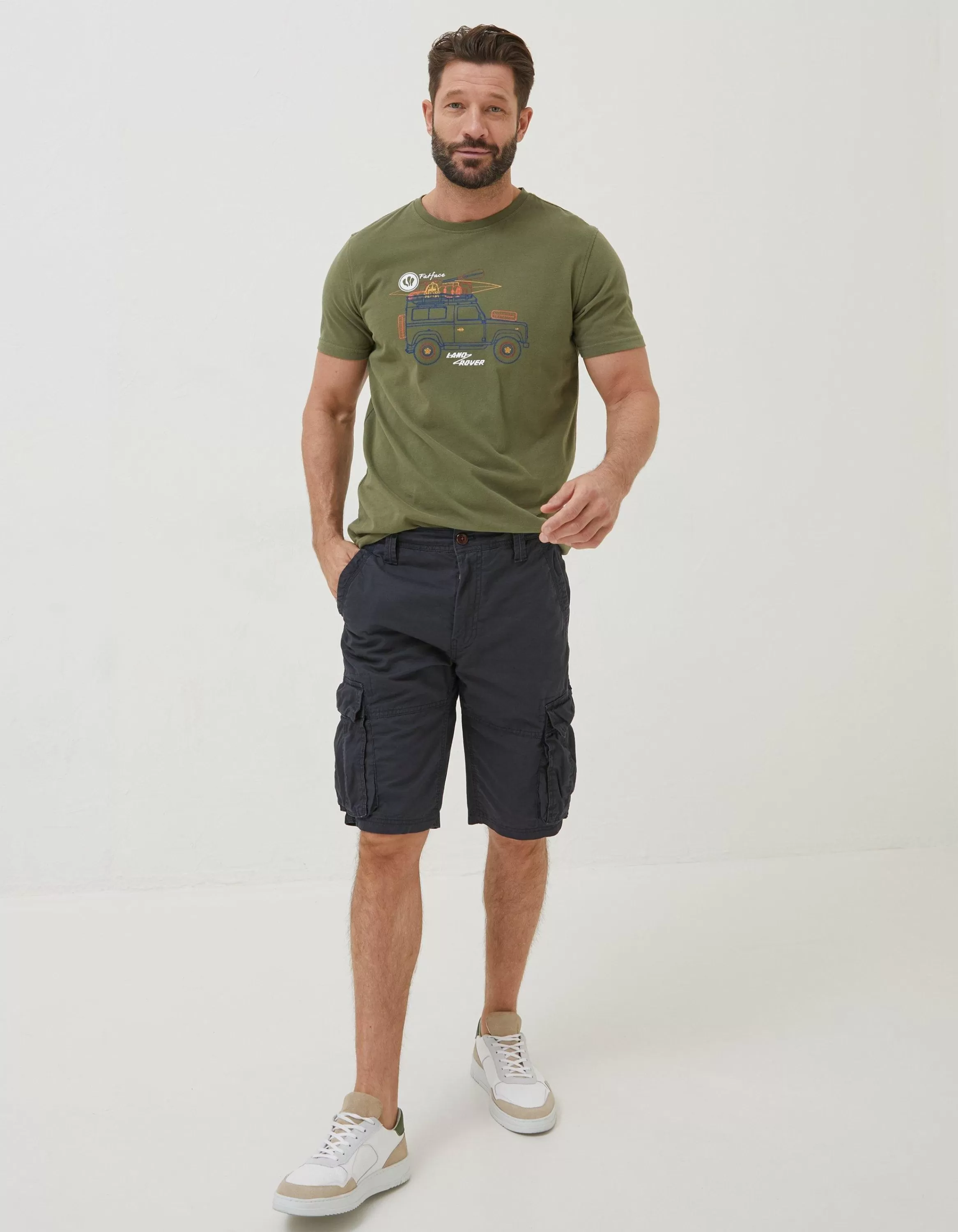 Best FatFace Bude Lightweight Cargo Shorts Navy