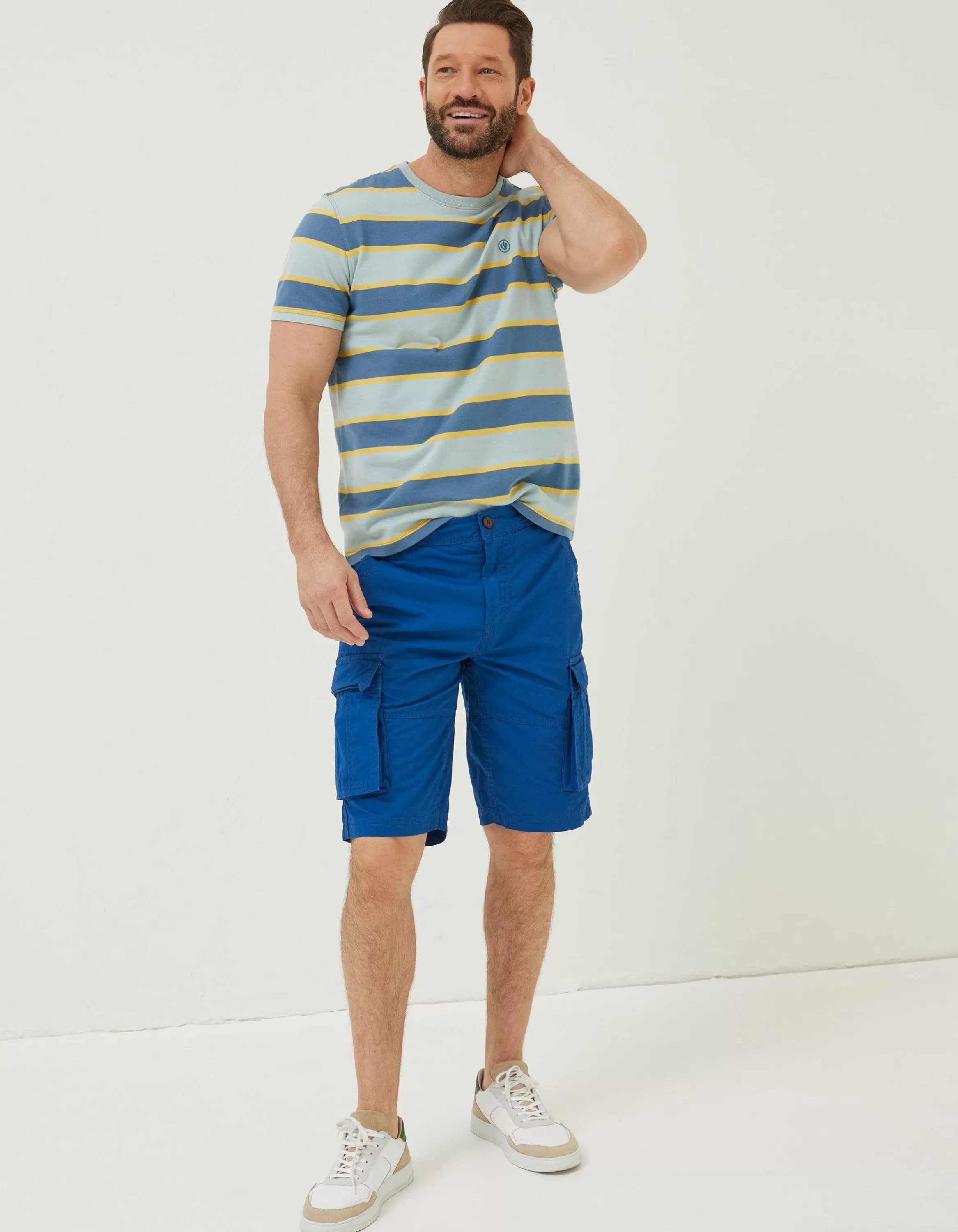 Fashion FatFace Bude Lightweight Cargo Shorts Cobalt Blue