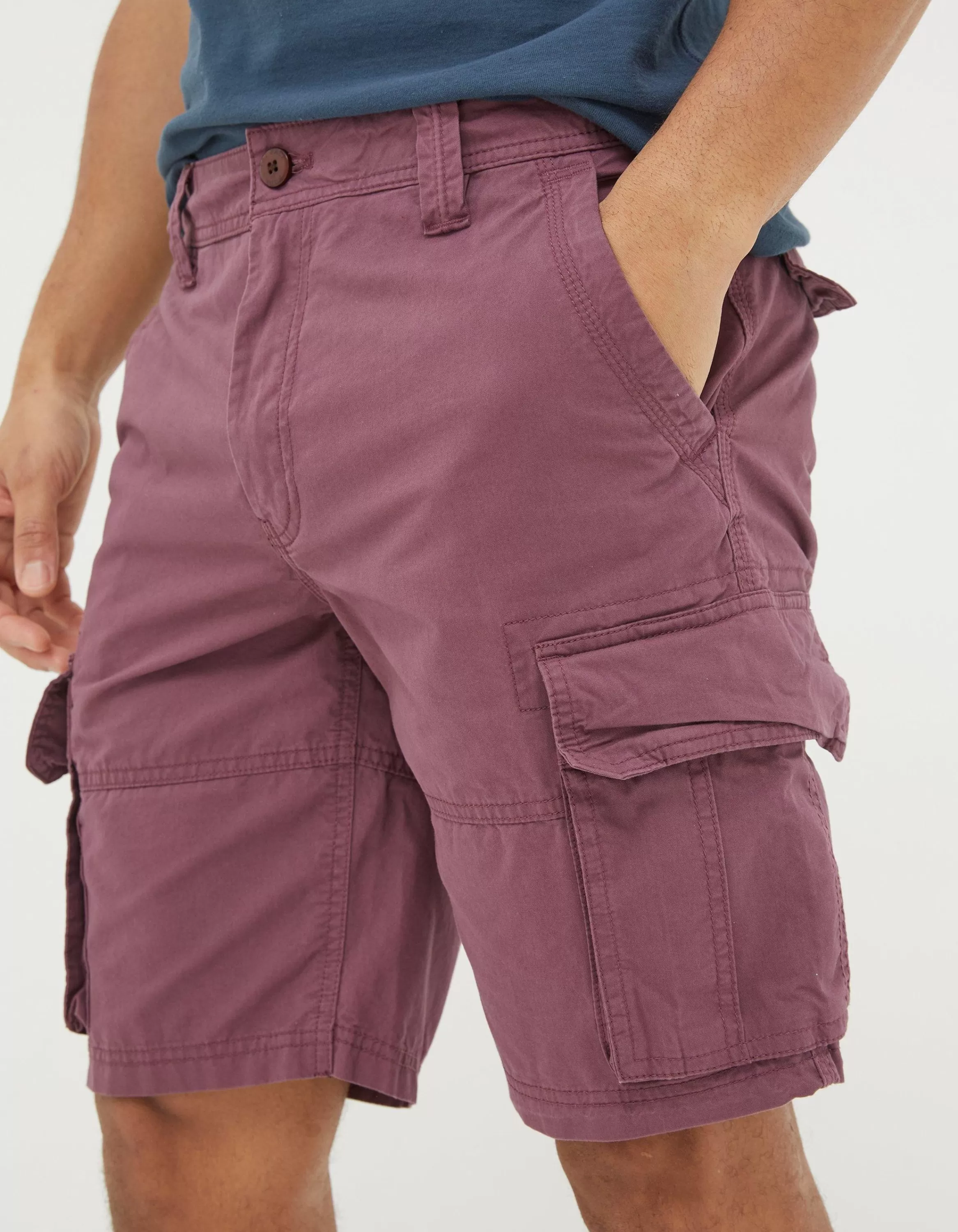 Discount FatFace Bude Lightweight Cargo Shorts Washed Purple