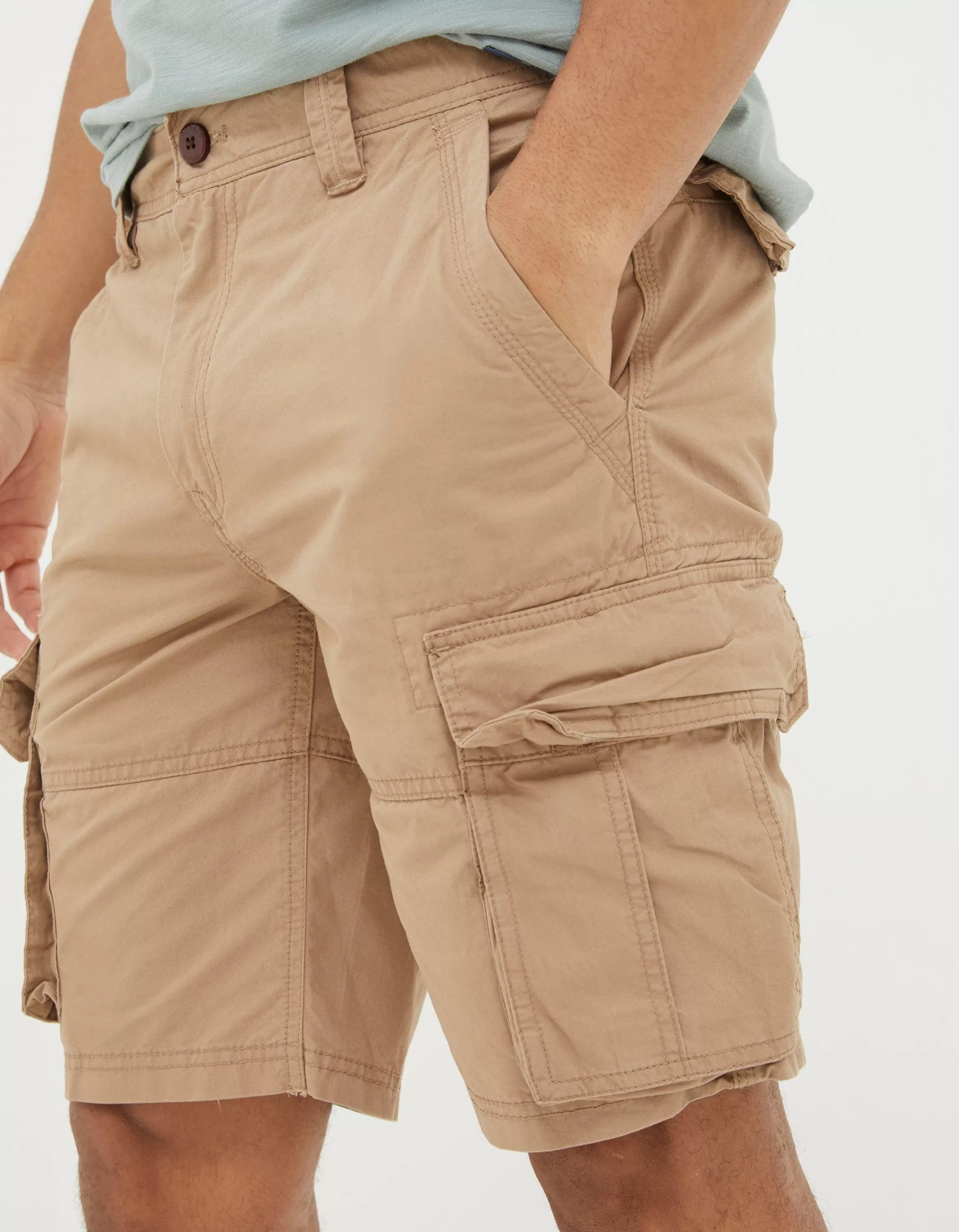 Hot FatFace Bude Lightweight Cargo Shorts Tan