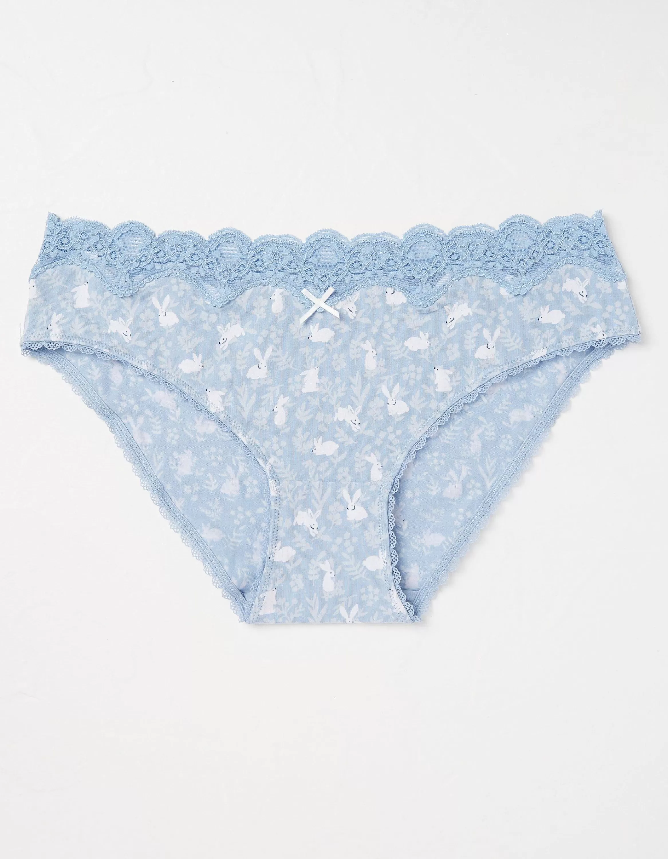 Shop FatFace Bunny Print Mini Knickers Blue