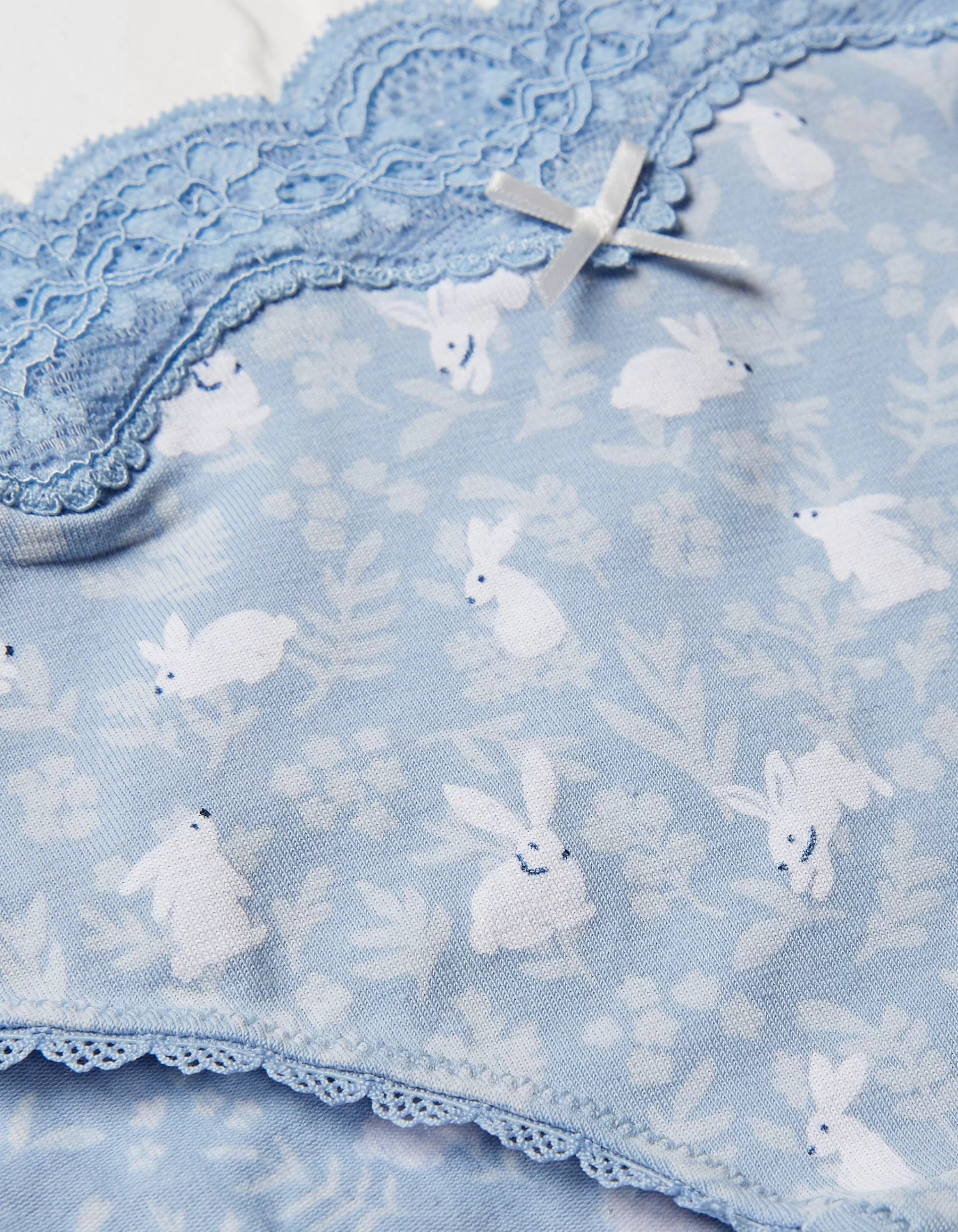 Shop FatFace Bunny Print Mini Knickers Blue