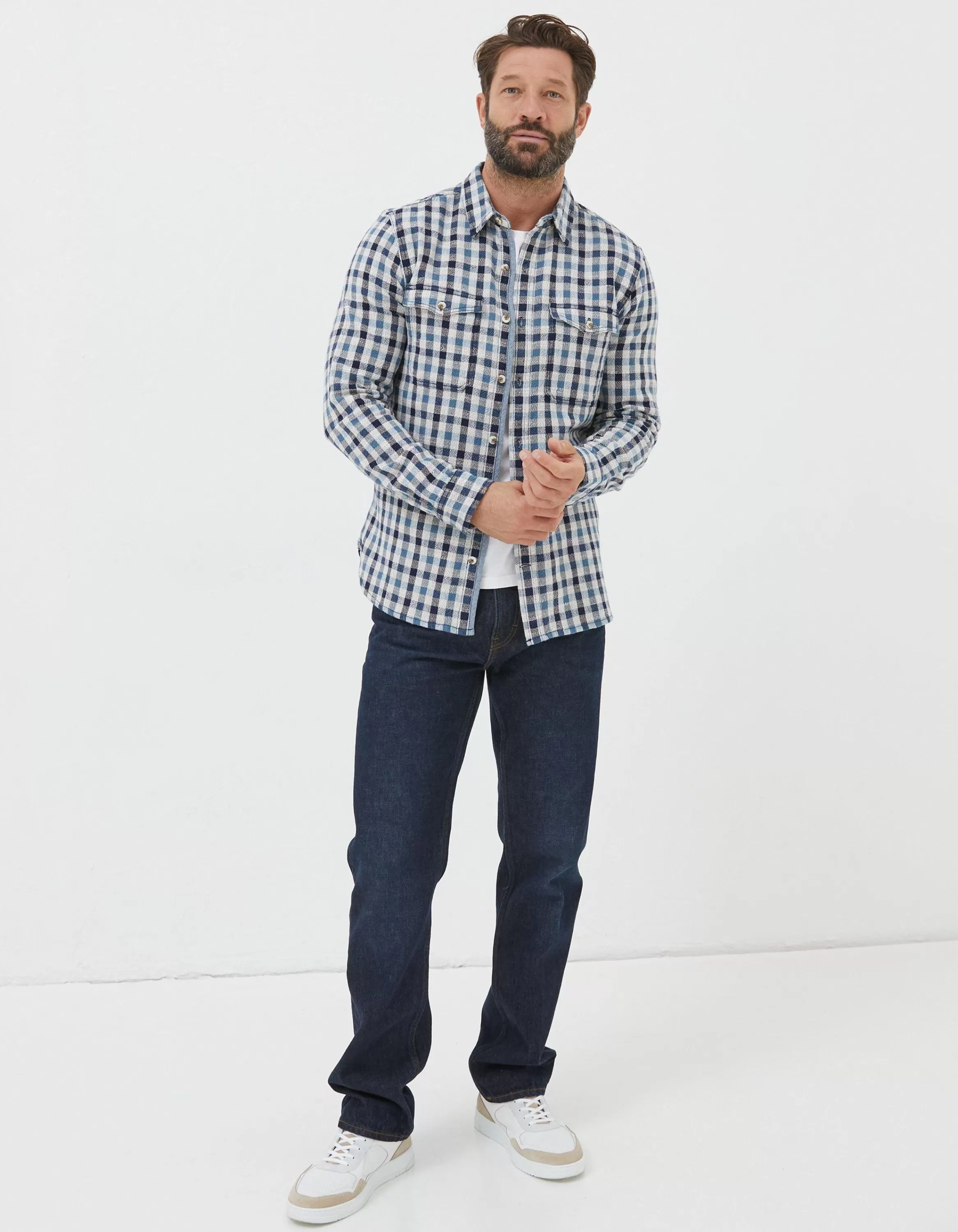 Store FatFace Buxley Check Shirt Blue