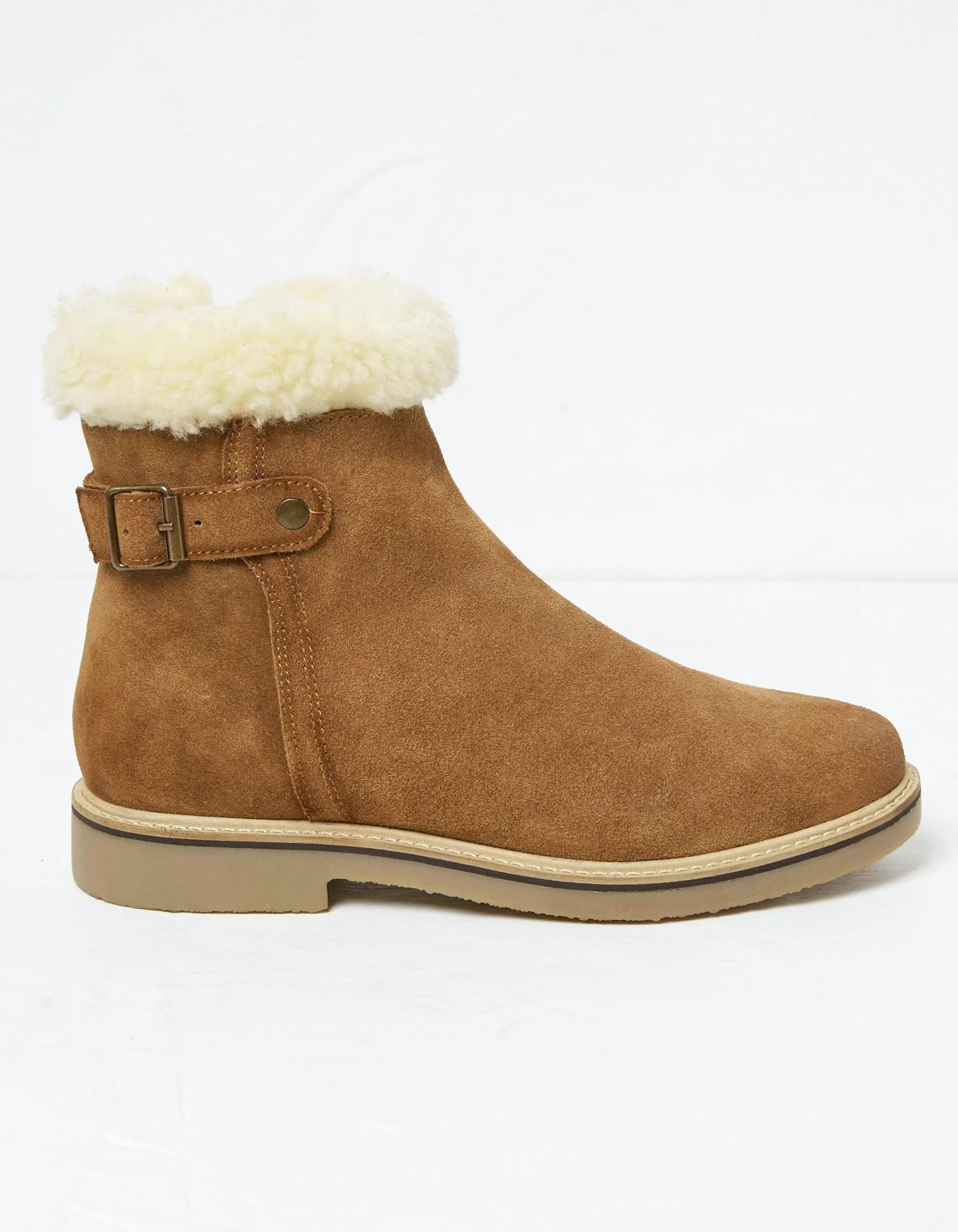 Sale FatFace Callie Suede Ankle Boot Tan