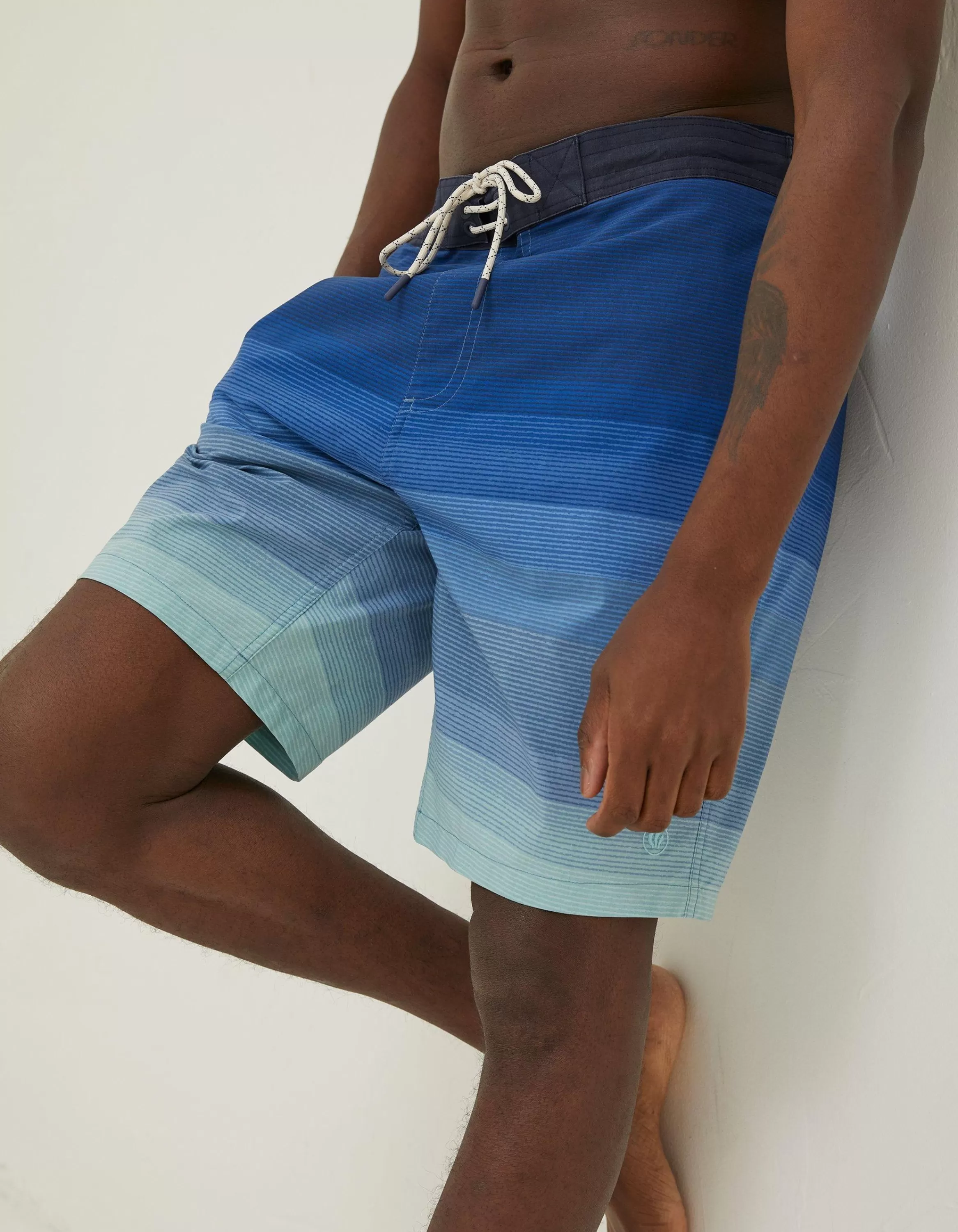 Cheap FatFace Camber Ombre Swim Shorts Blue