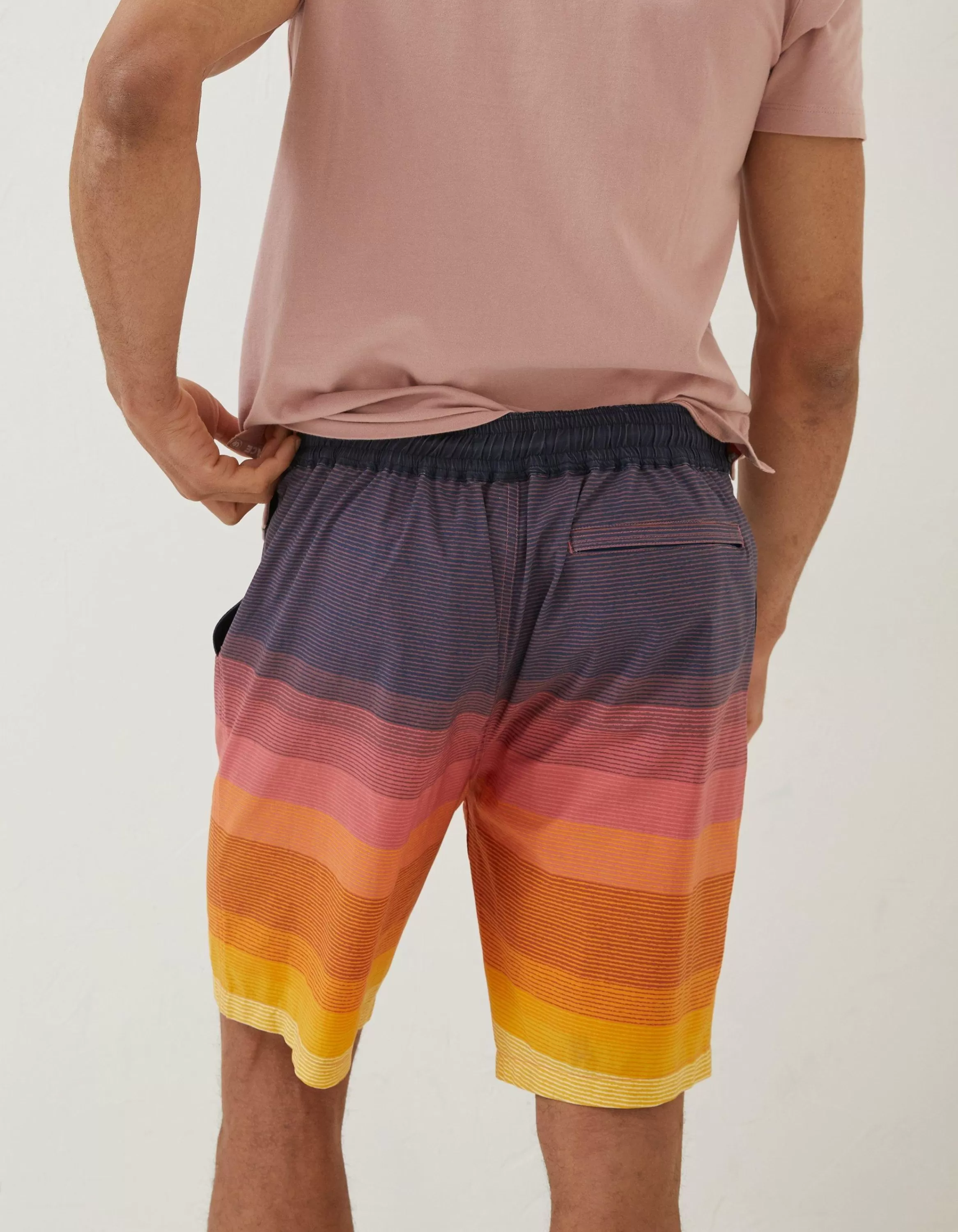 Discount FatFace Camber Ombre Swim Shorts Coral