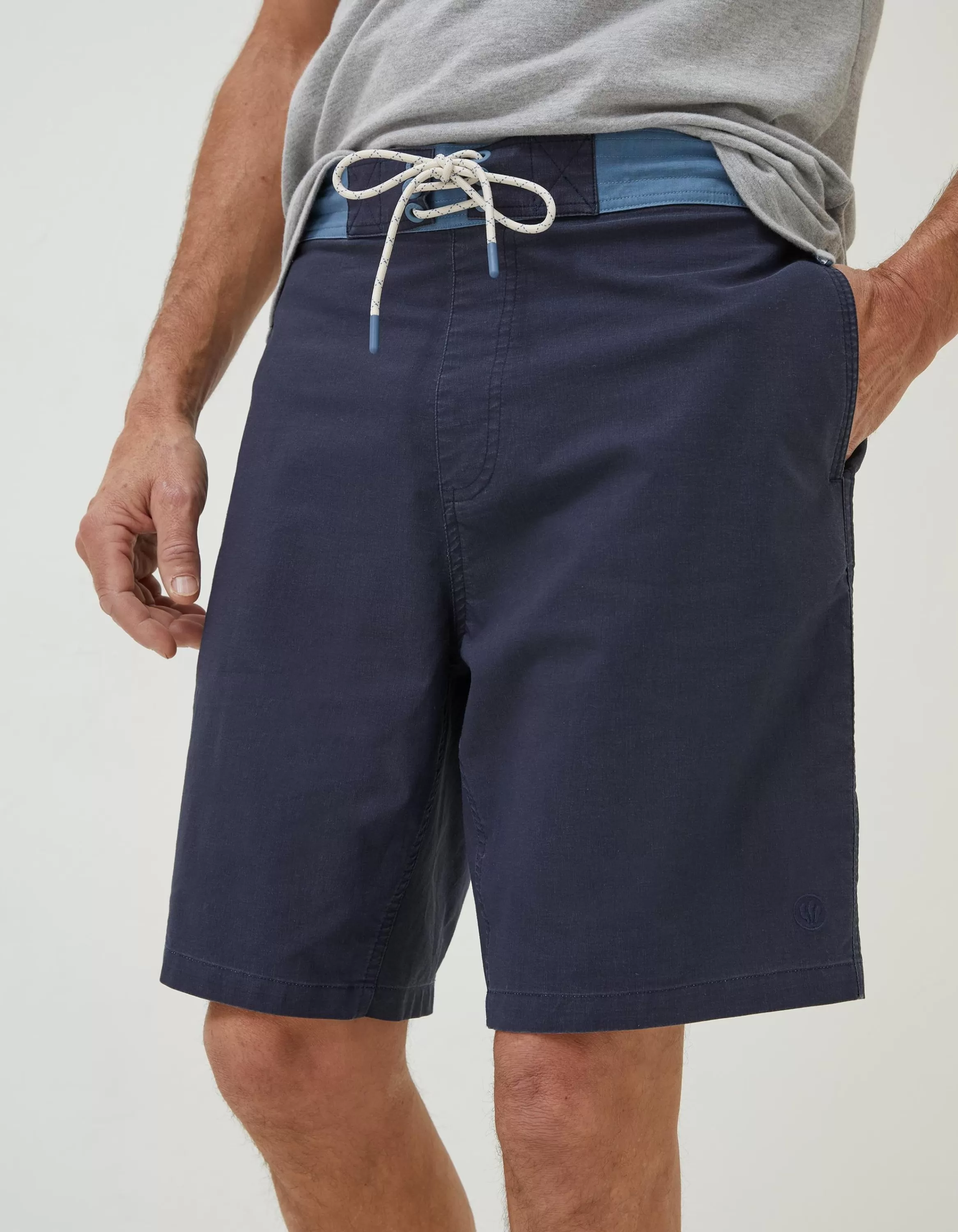 New FatFace Camber Plain Swim Shorts Navy