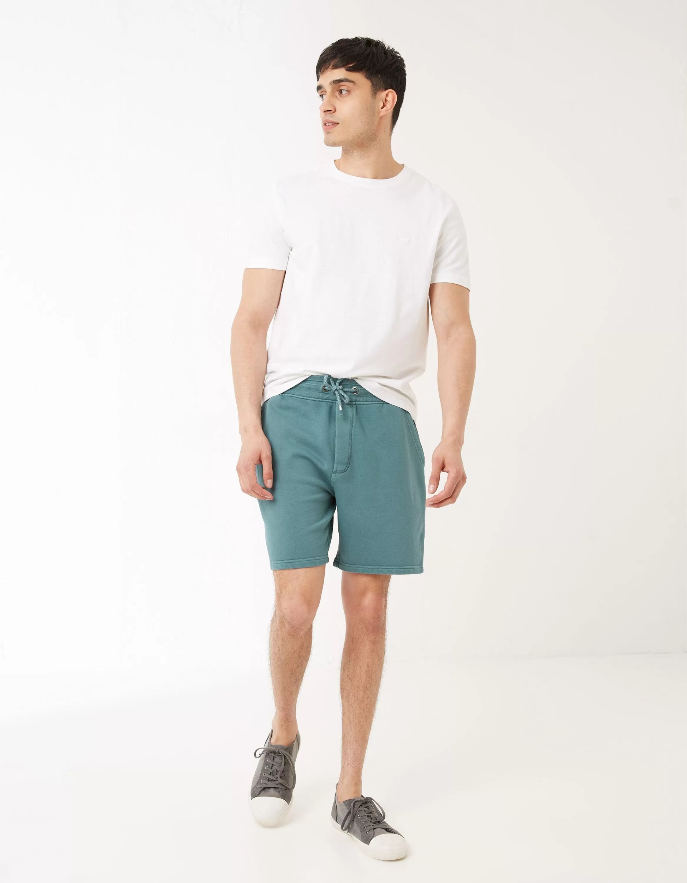 Shop FatFace Cambourne Sweat Shorts Ocean Green