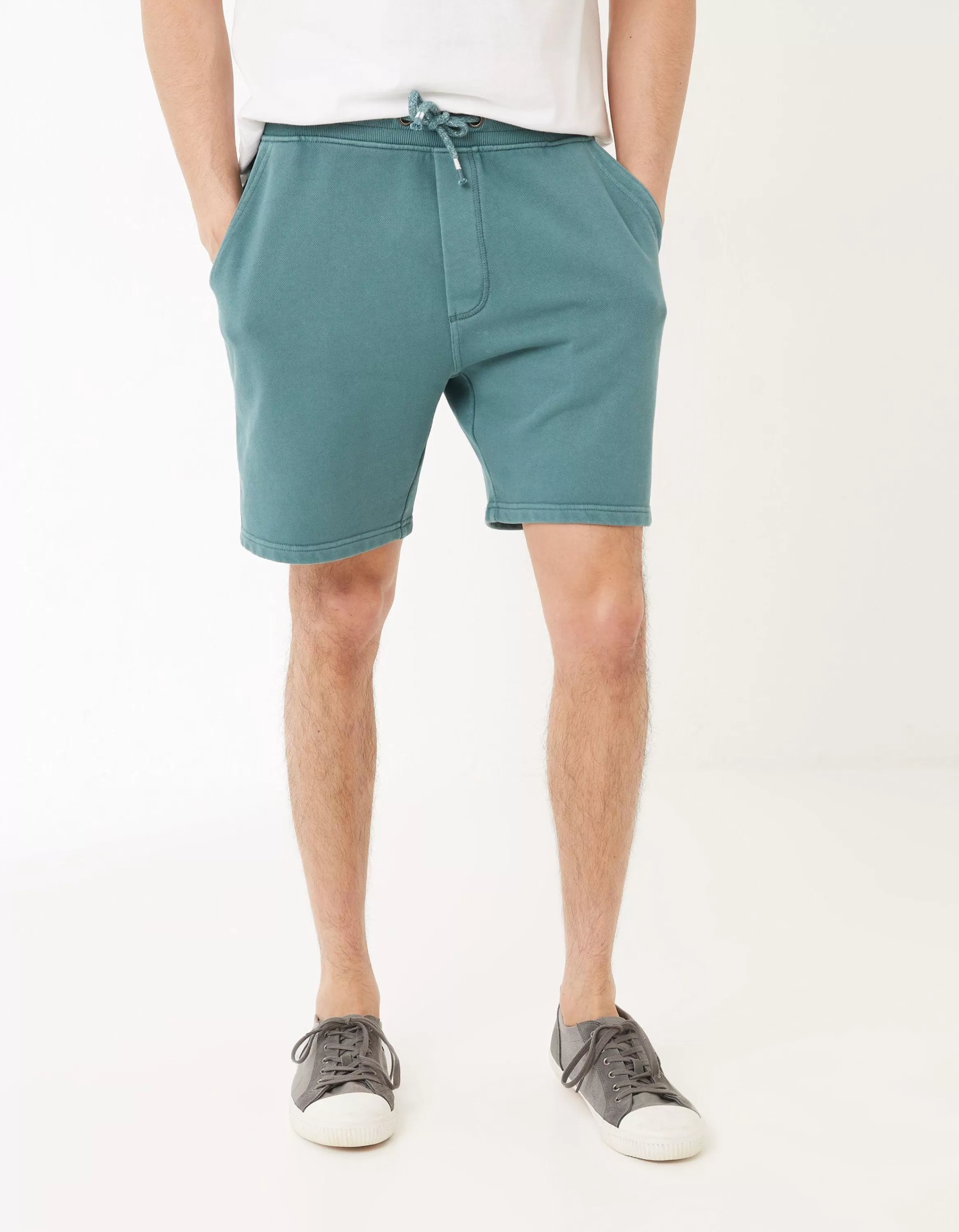 Shop FatFace Cambourne Sweat Shorts Ocean Green