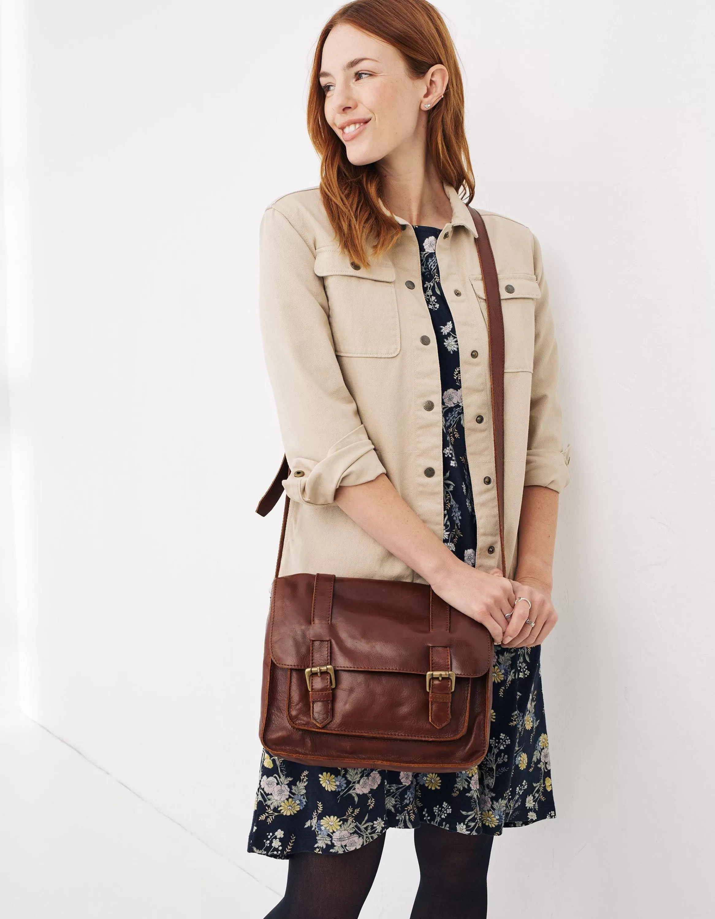 Cheap FatFace Camilla Satchel Chestnut