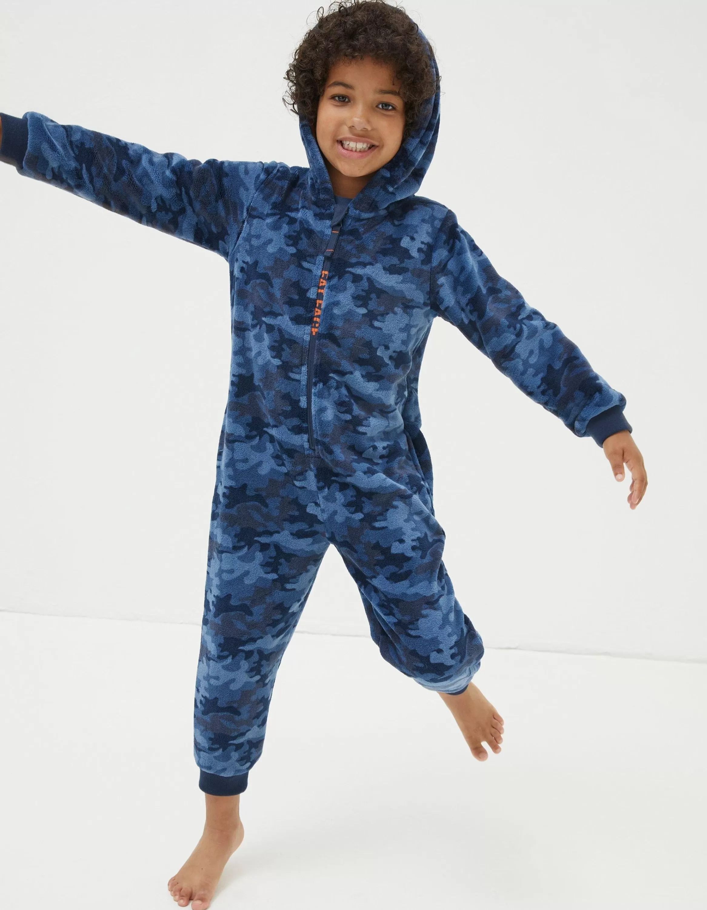 Shop FatFace Camo Onesie Navy