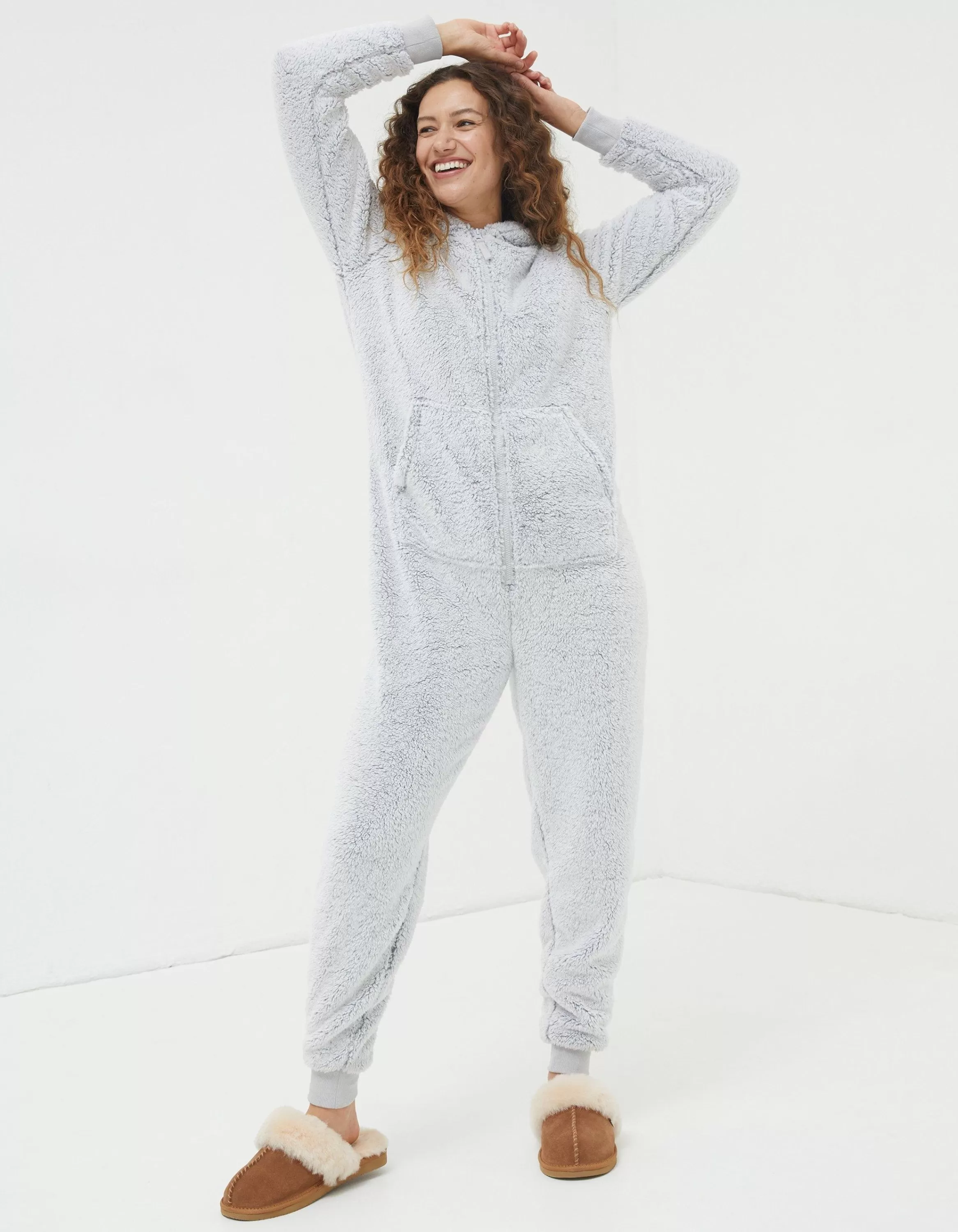 Hot FatFace Cassie Onesie Grey Marl