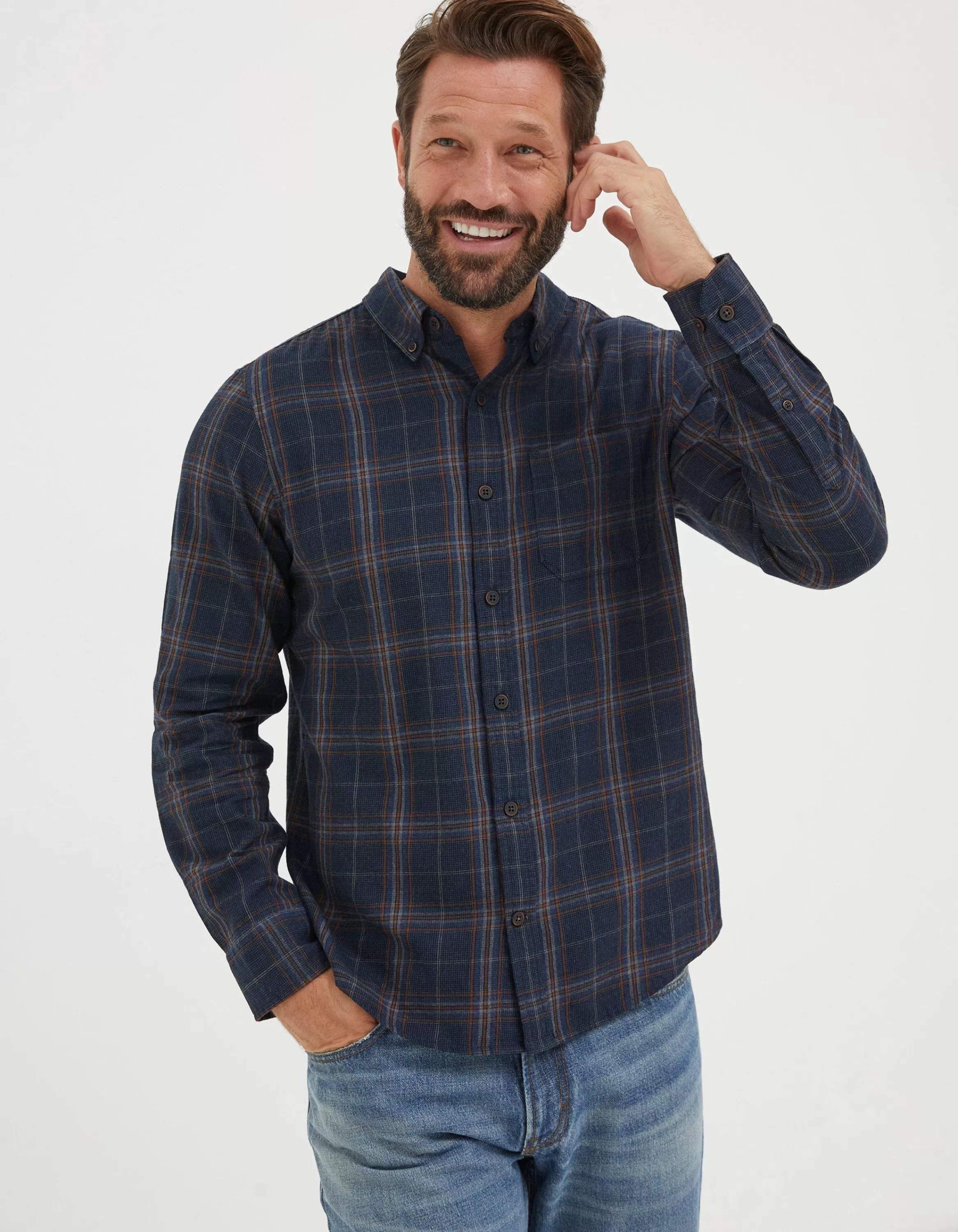 Best FatFace Charlton Check Shirt Navy