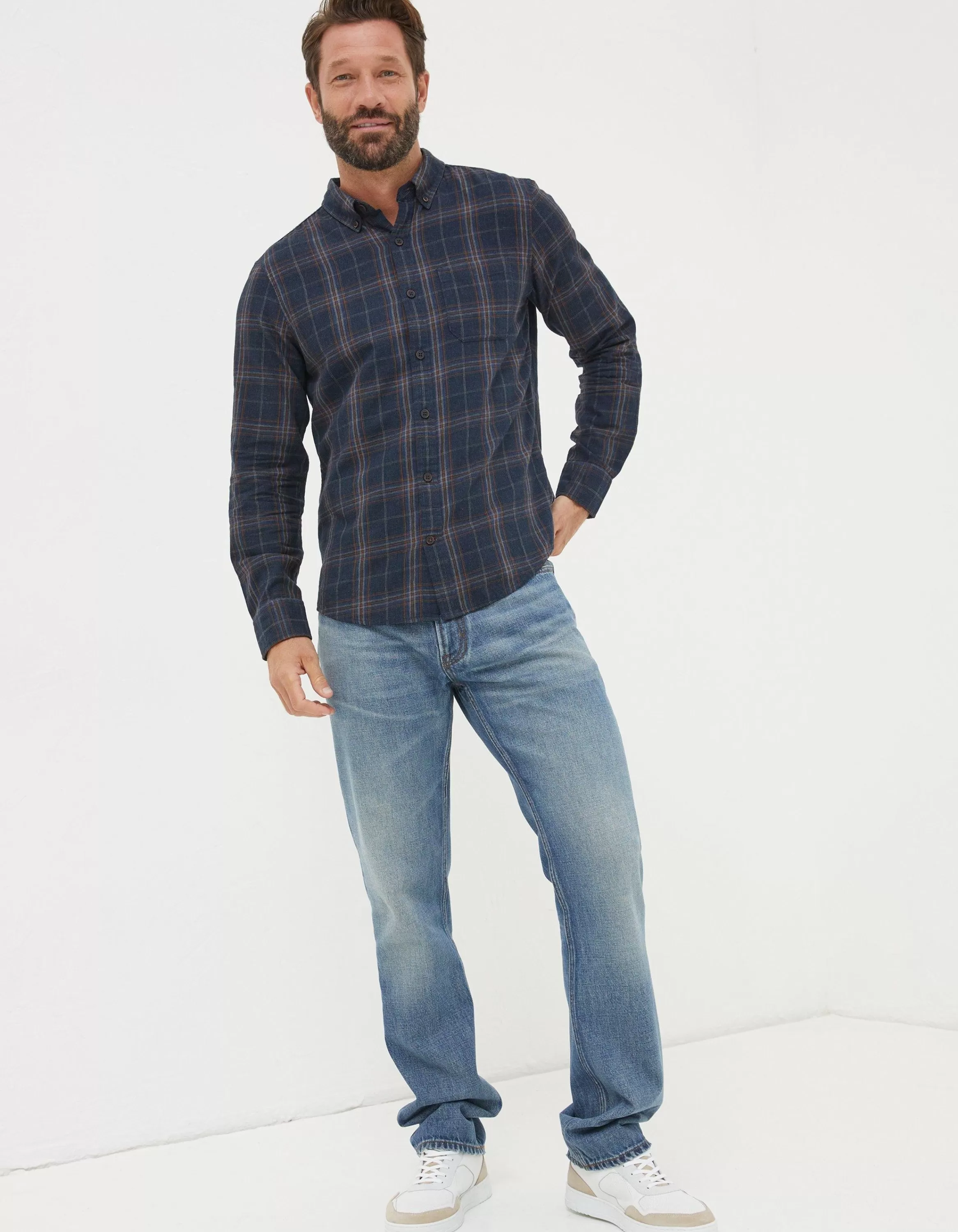 Best FatFace Charlton Check Shirt Navy