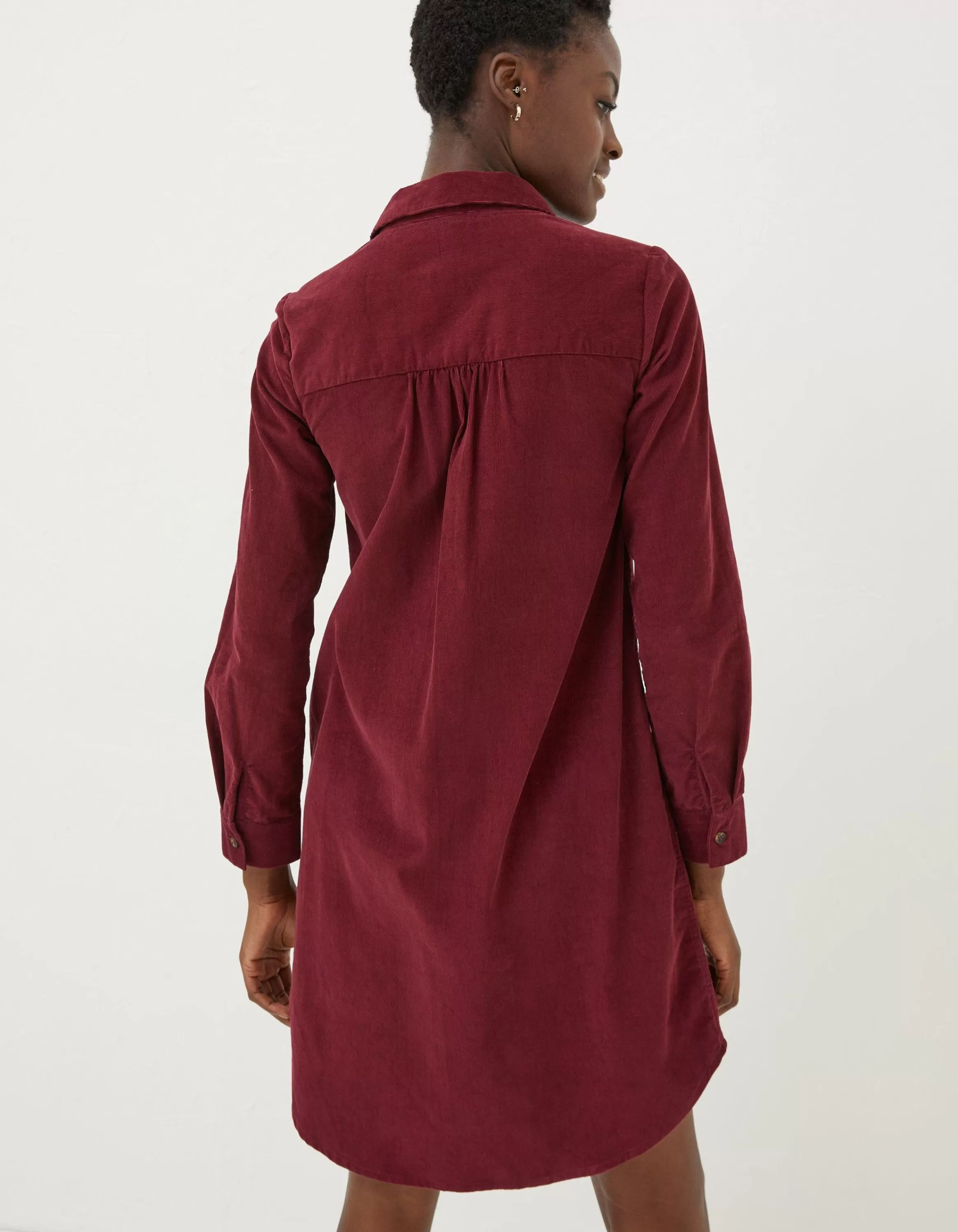 Outlet FatFace Chester Cord Dress Dark Red