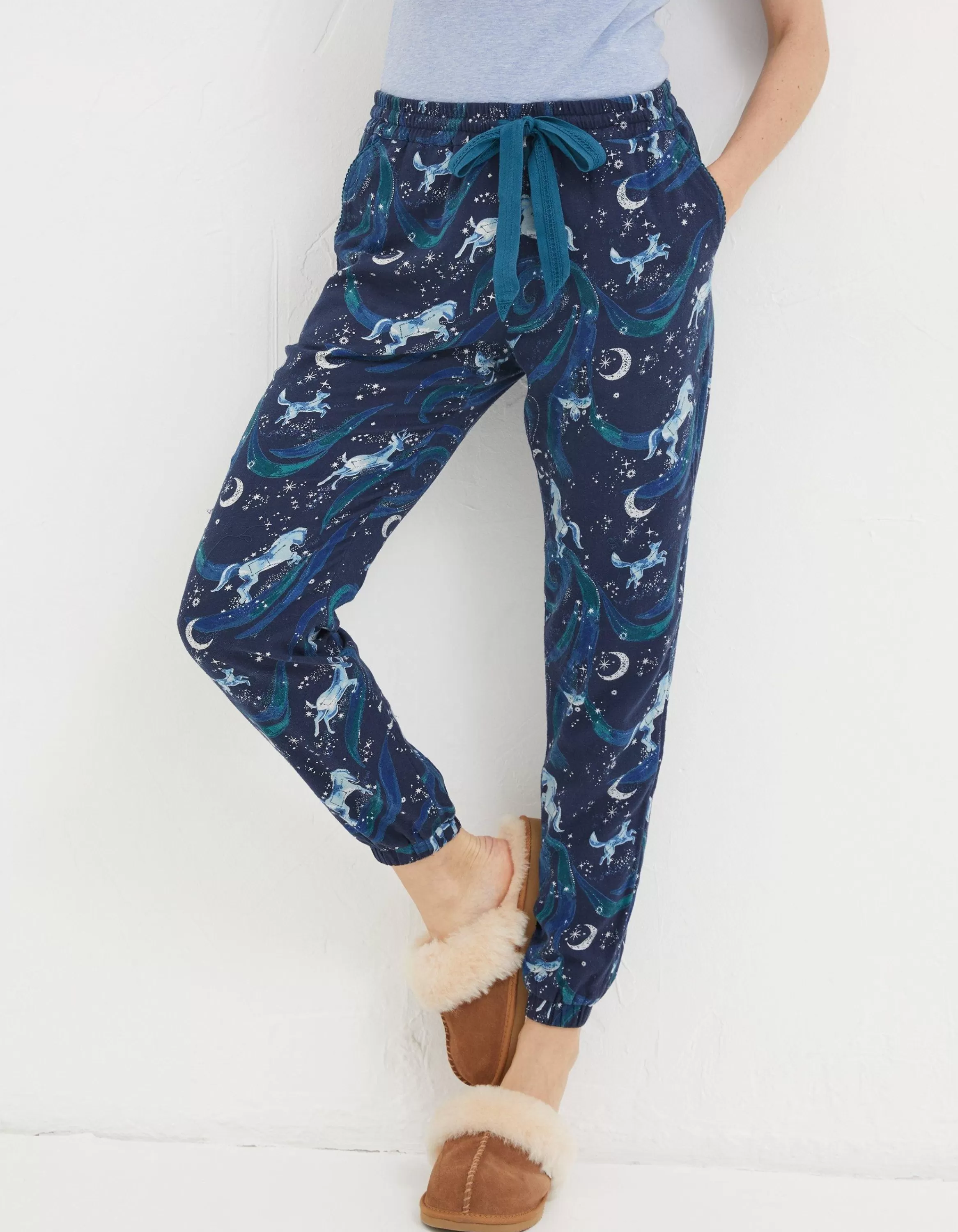 Discount FatFace Cora Constellation Pyjama Bottoms Navy