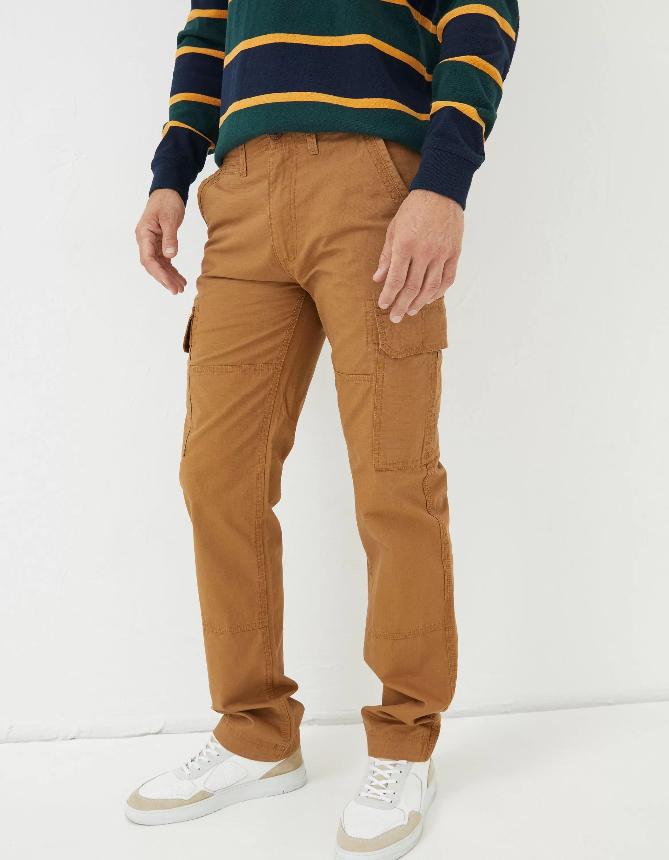 Best Sale FatFace Corby Ripstop Cargo Trousers Tan