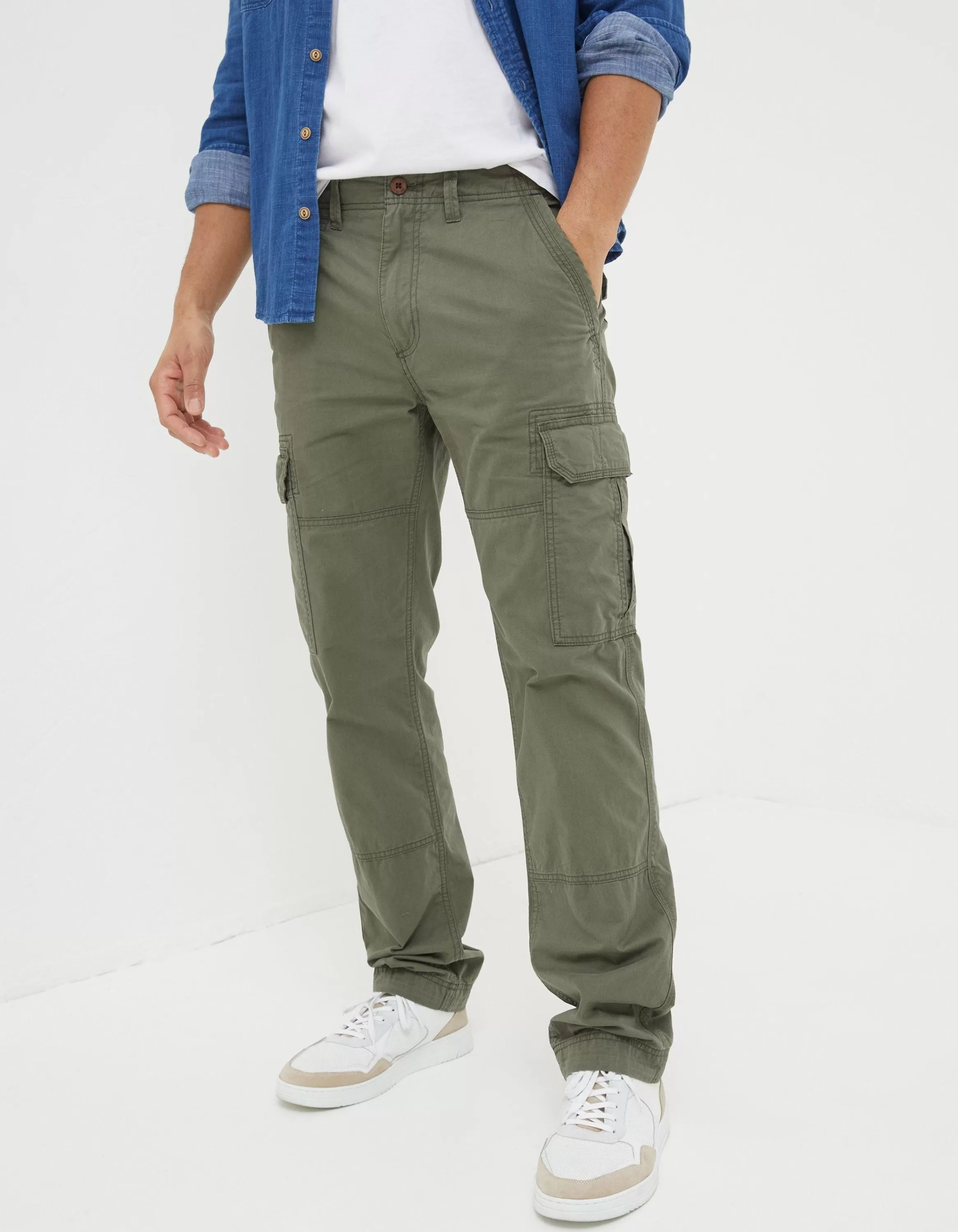 Best Sale FatFace Corby Straight Cargo Trousers Khaki Green