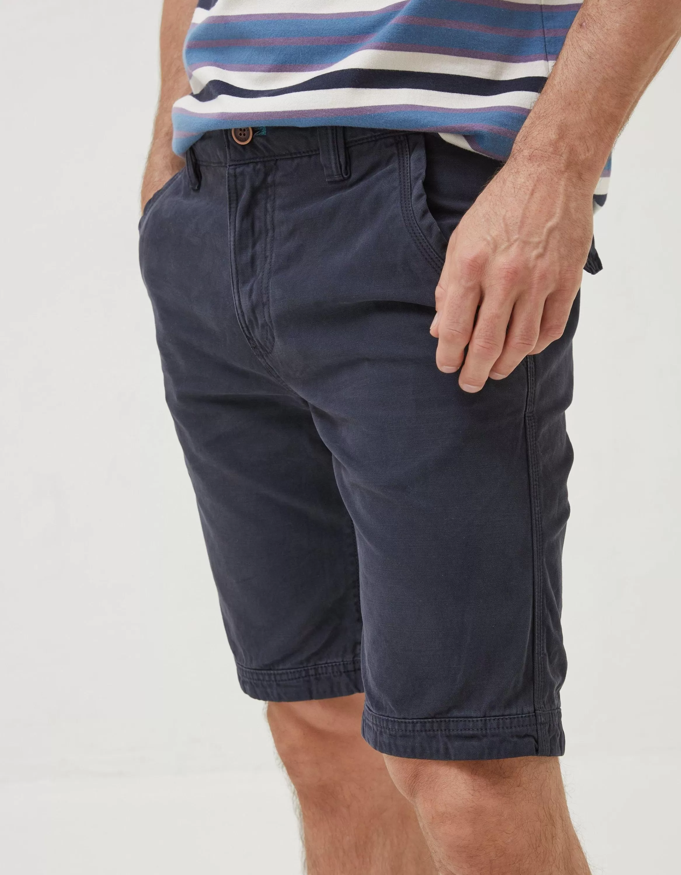 Hot FatFace Cove Flat Front Shorts Navy