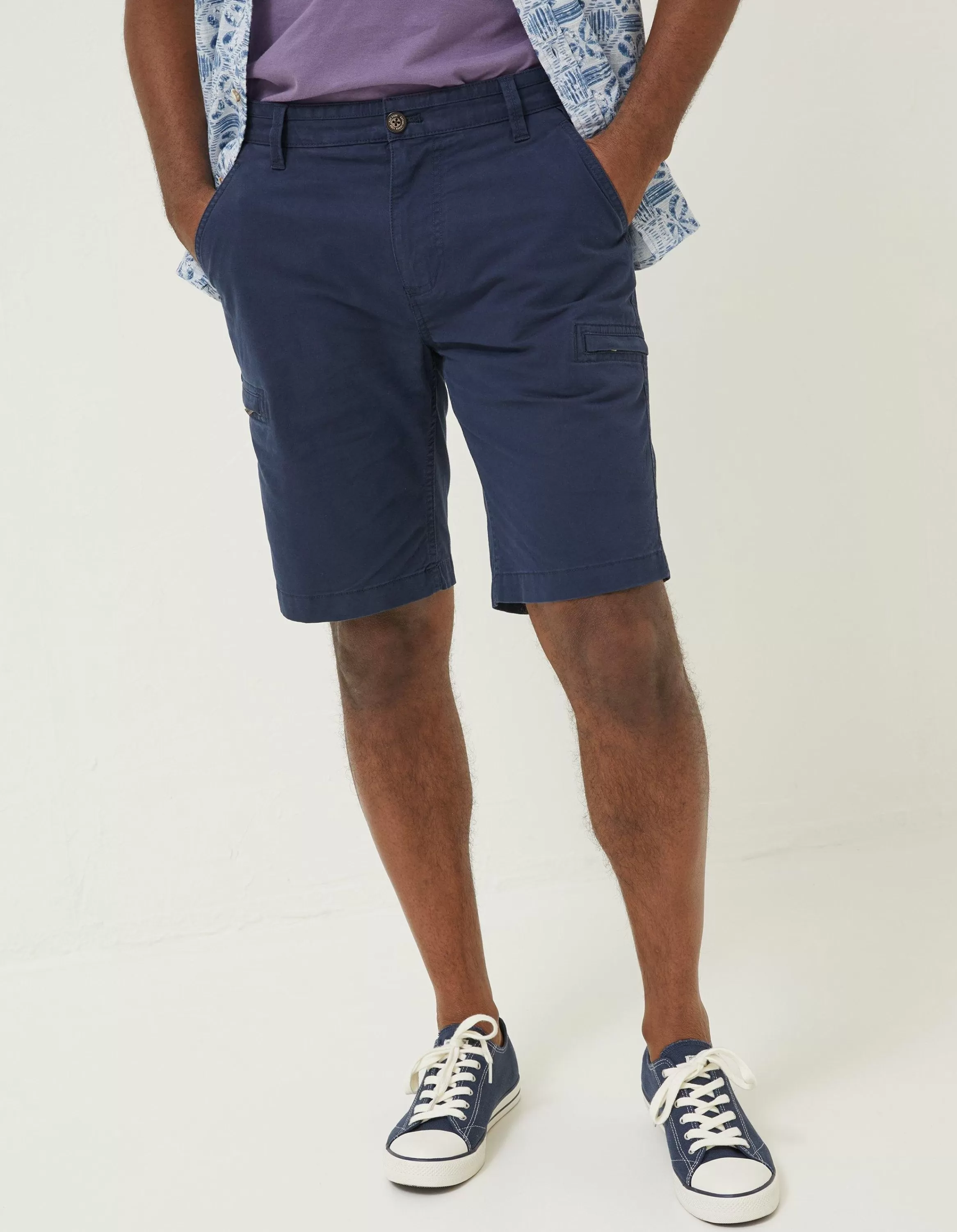 Cheap FatFace Cowes Utility Shorts Navy