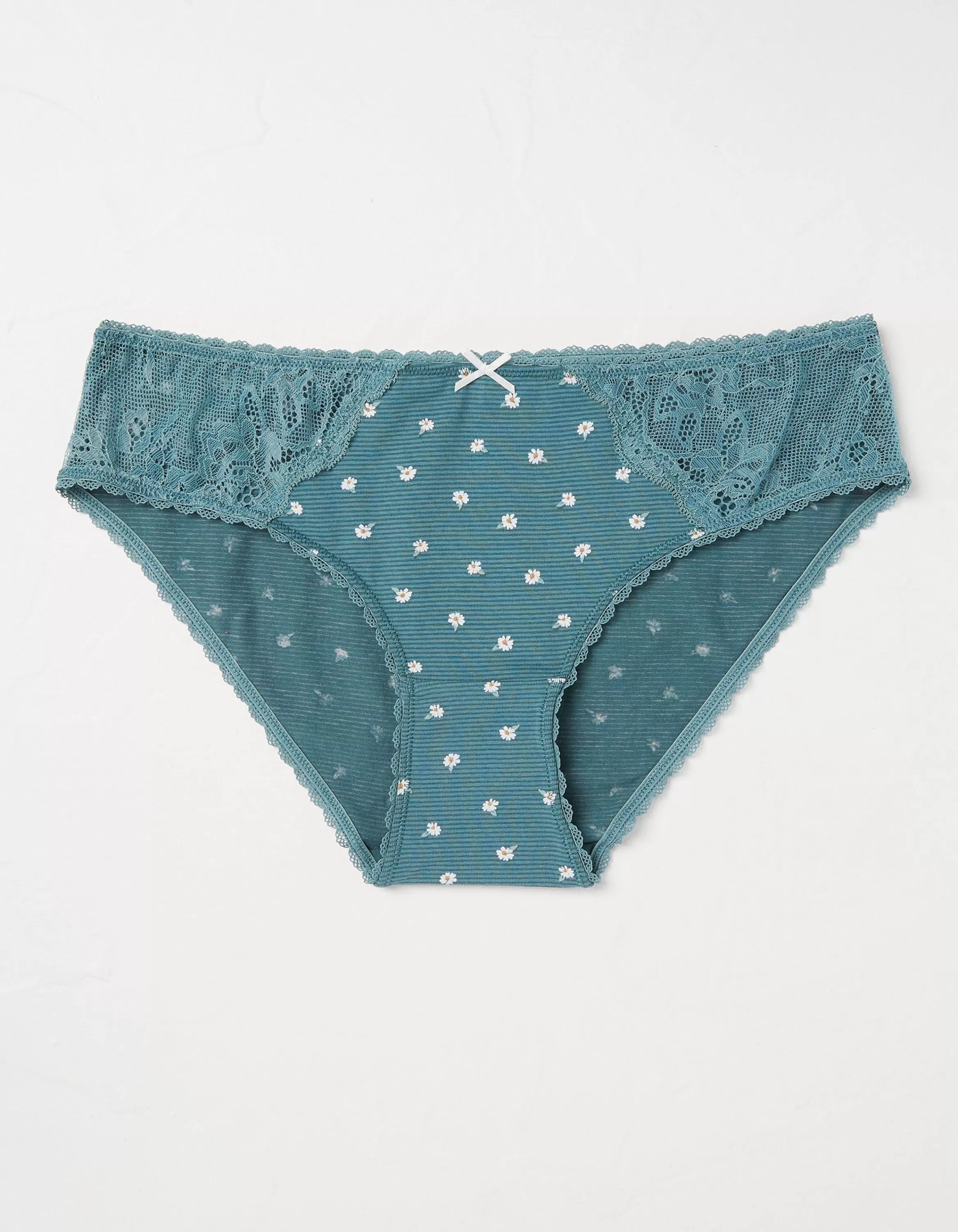 Store FatFace Daisy Mini Knickers Teal Green