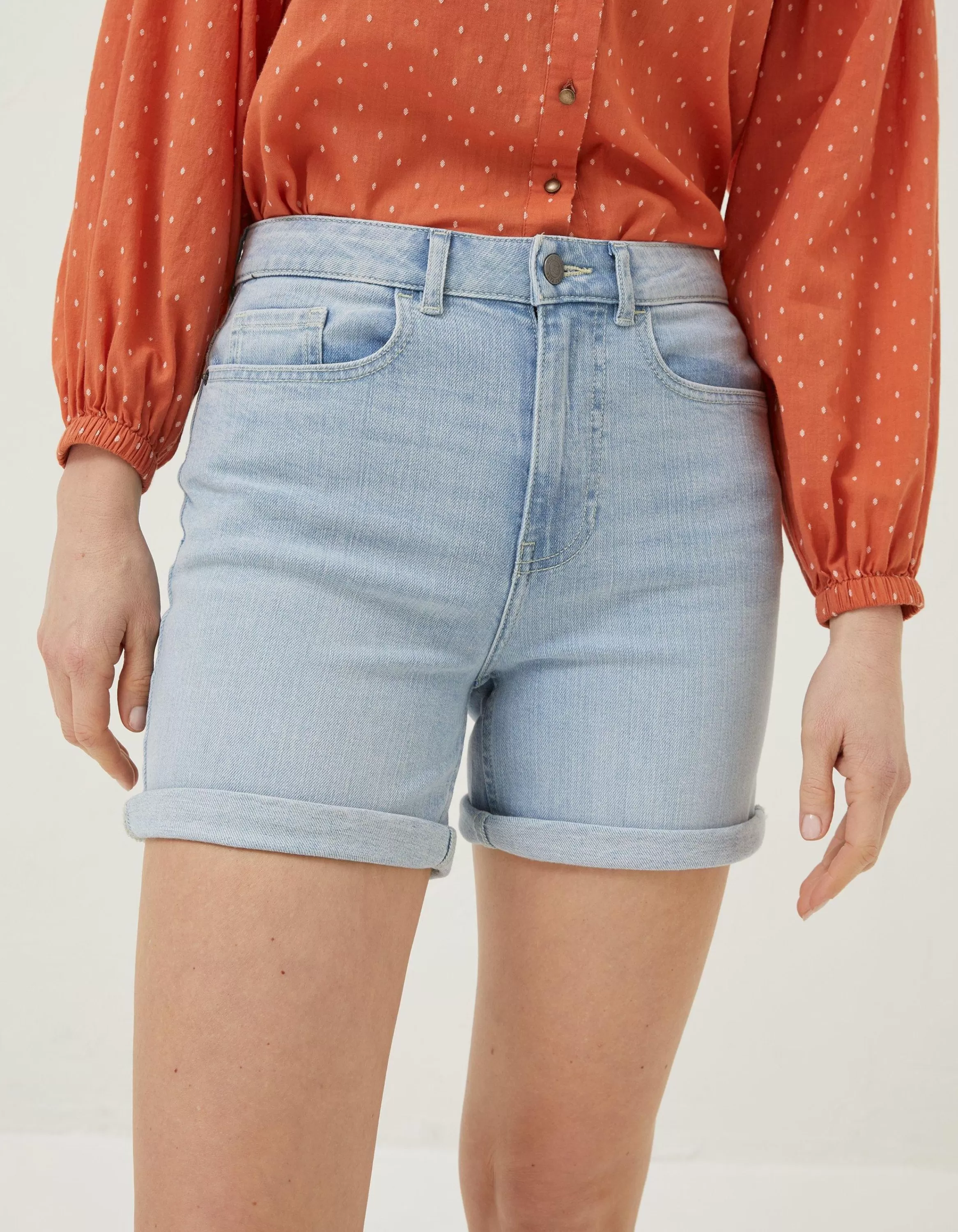 Clearance FatFace Darley Denim Shorts Bleach Wash