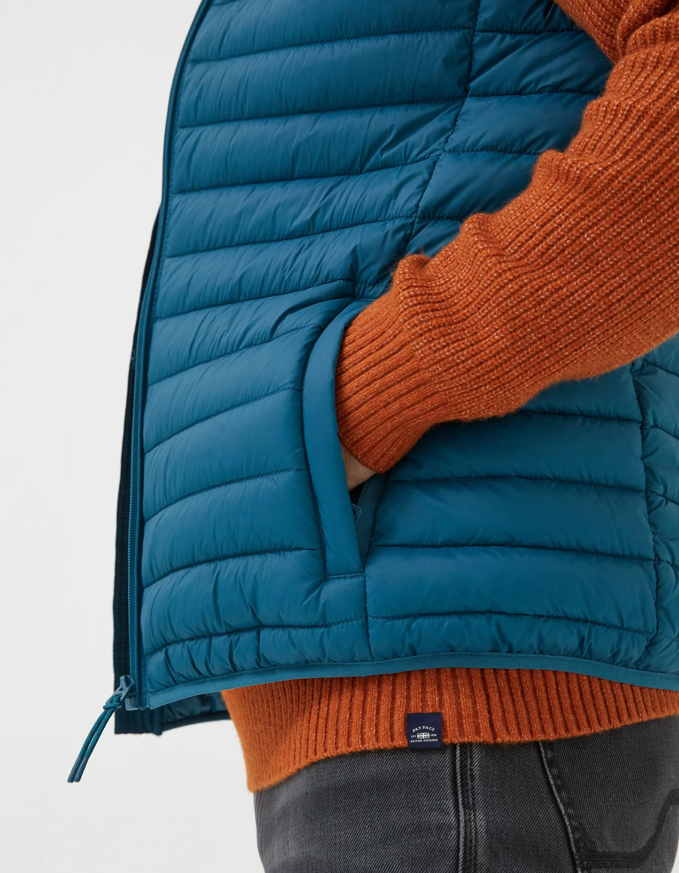 Discount FatFace Dartmouth Gilet Teal Blue